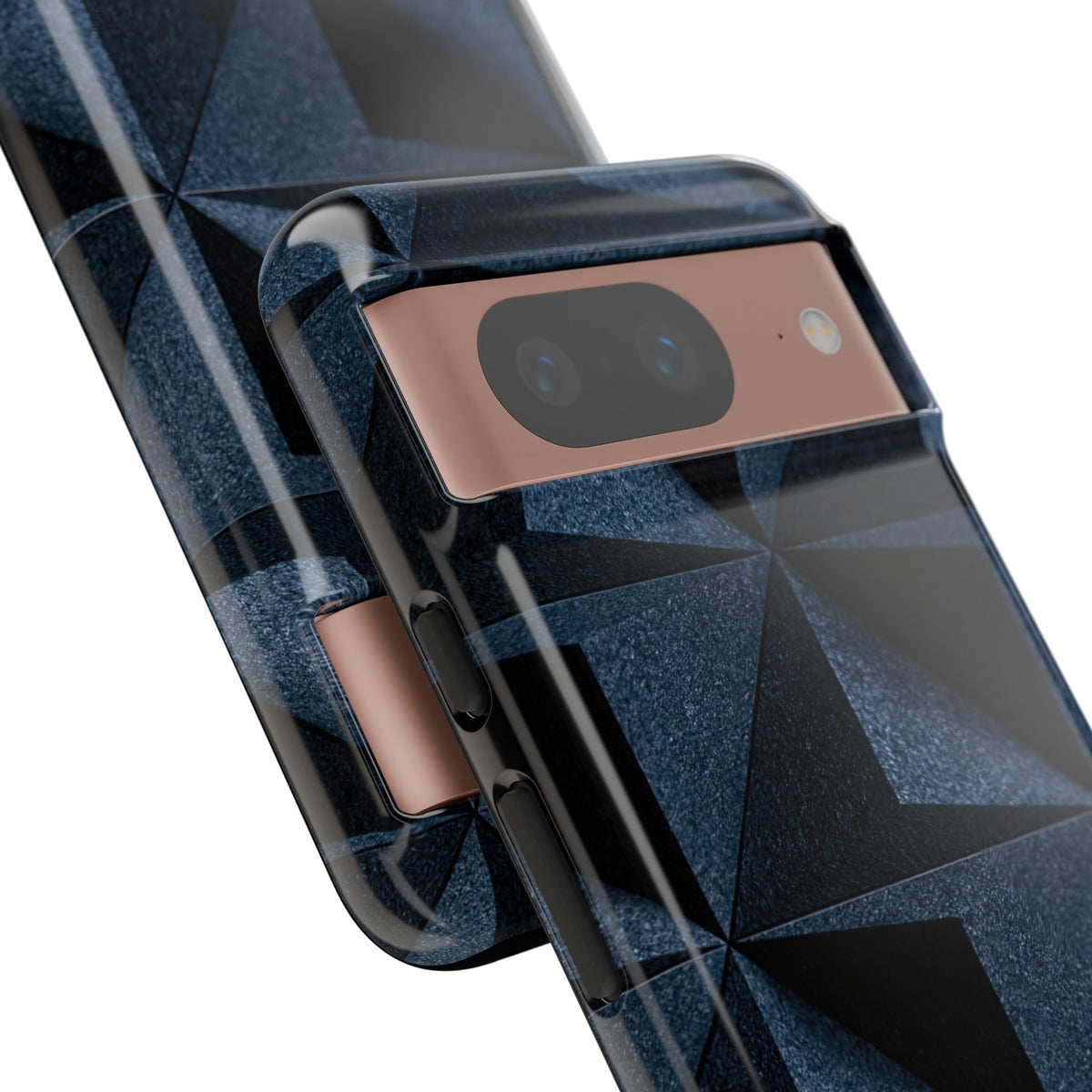 Blue Tough Phone Case for Google Pixel - Indigo Basalt Facets