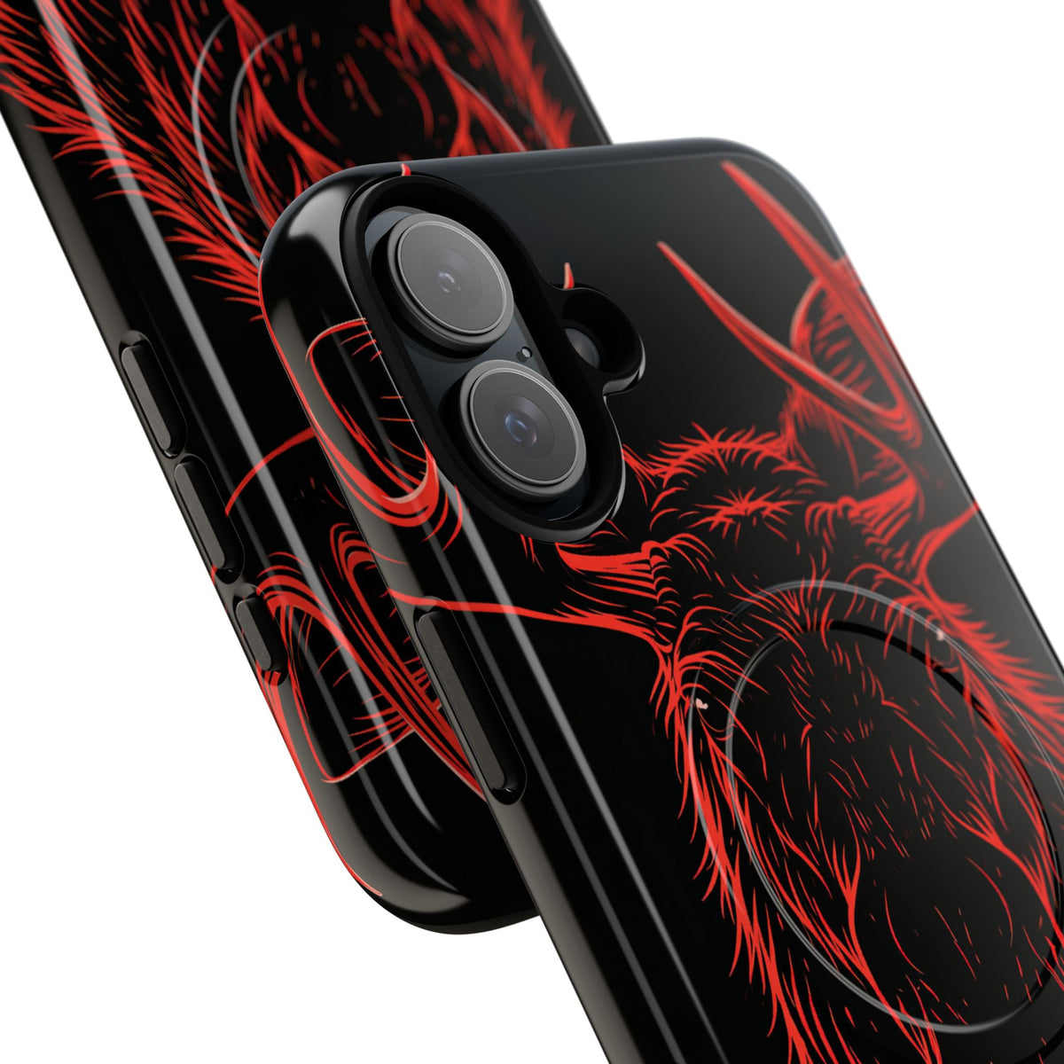 Nordic Moose Contour · Tough 2.0 Magnetic Phone Case for iPhone · Red