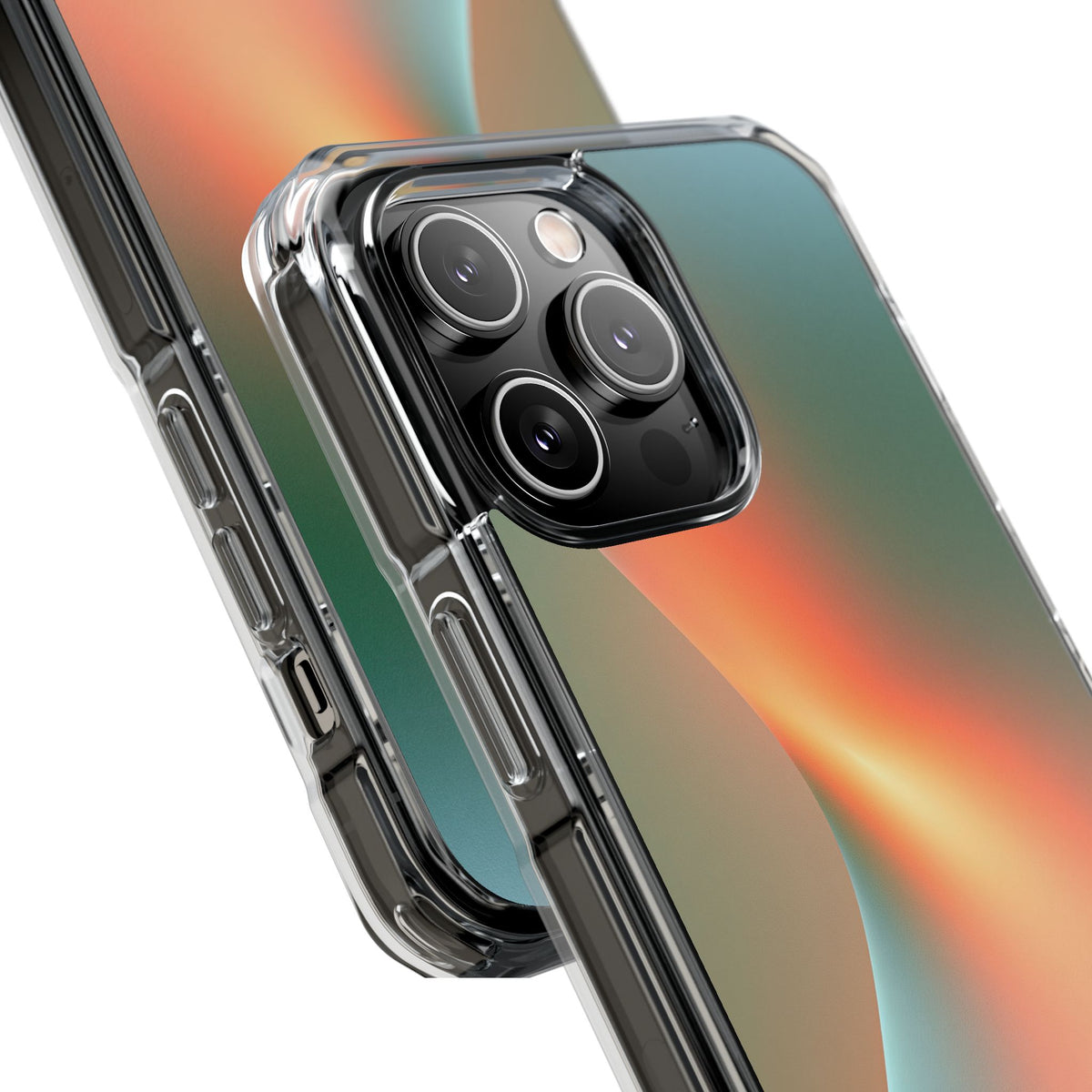 Radiant Contour · Clear Impact Magnetic Phone Case for iPhone · Orange