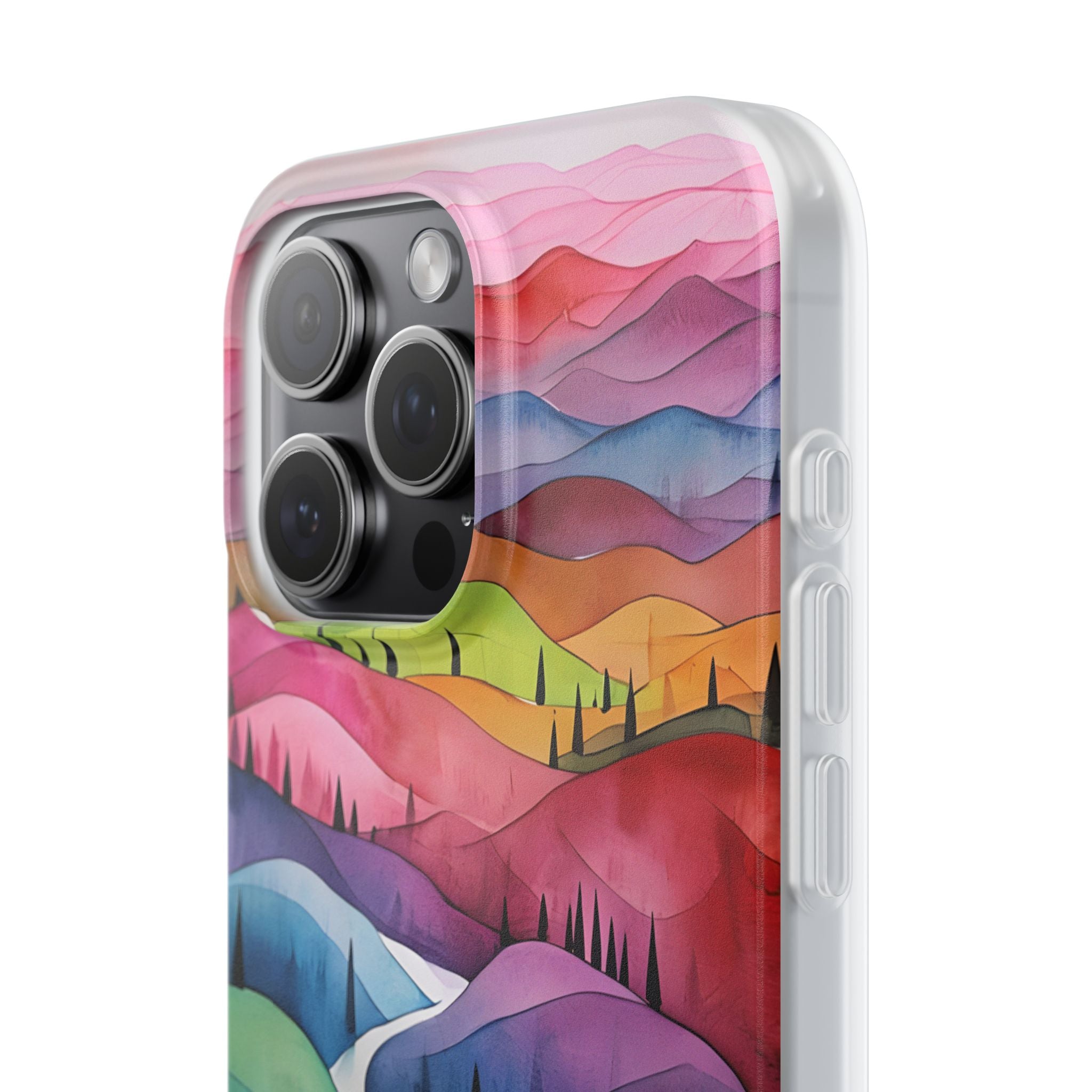 Fluid Rainbow Ridge · Soft Hoesje voor iPhone