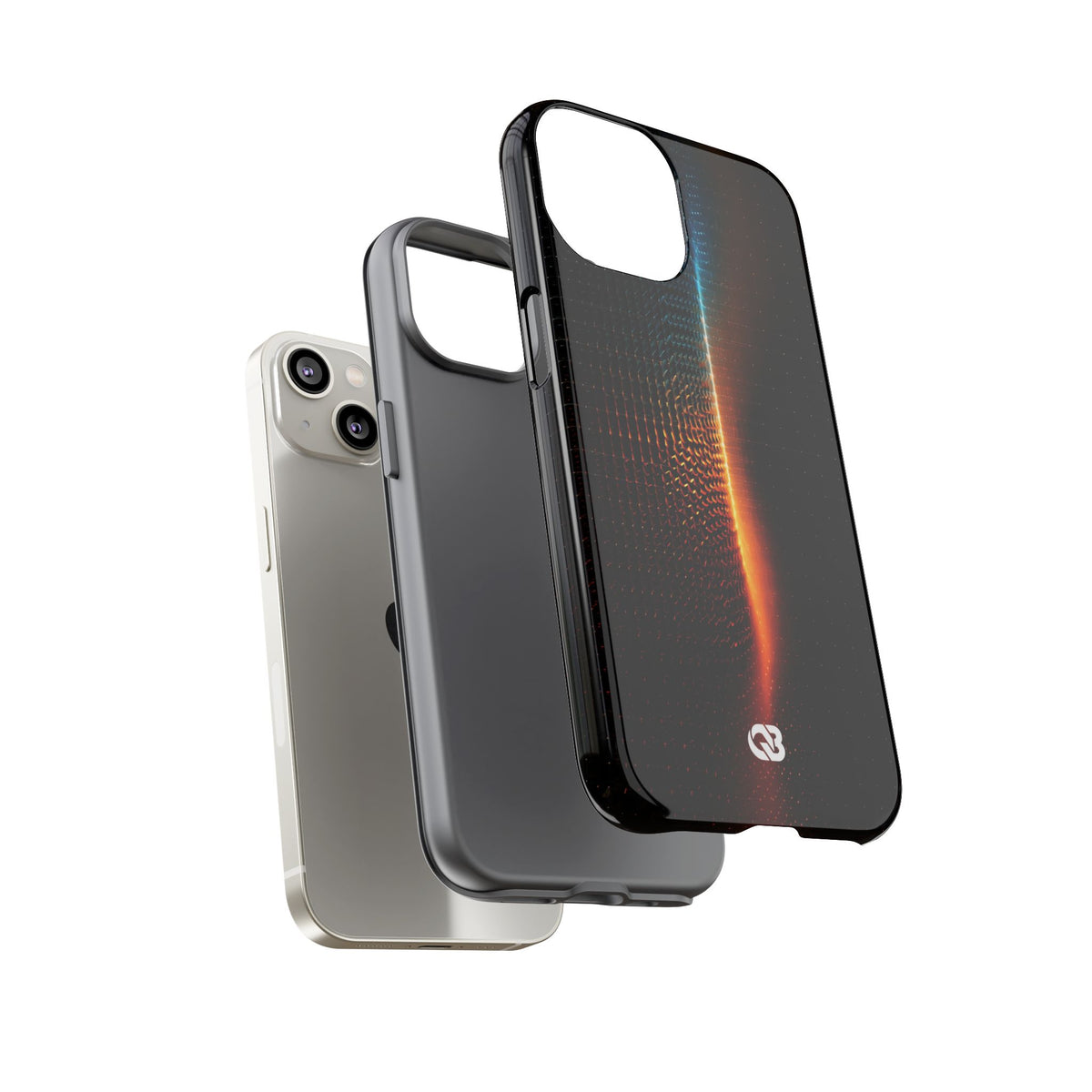 Luminous Refraction Grid · Tough Phone Case for iPhone · Black
