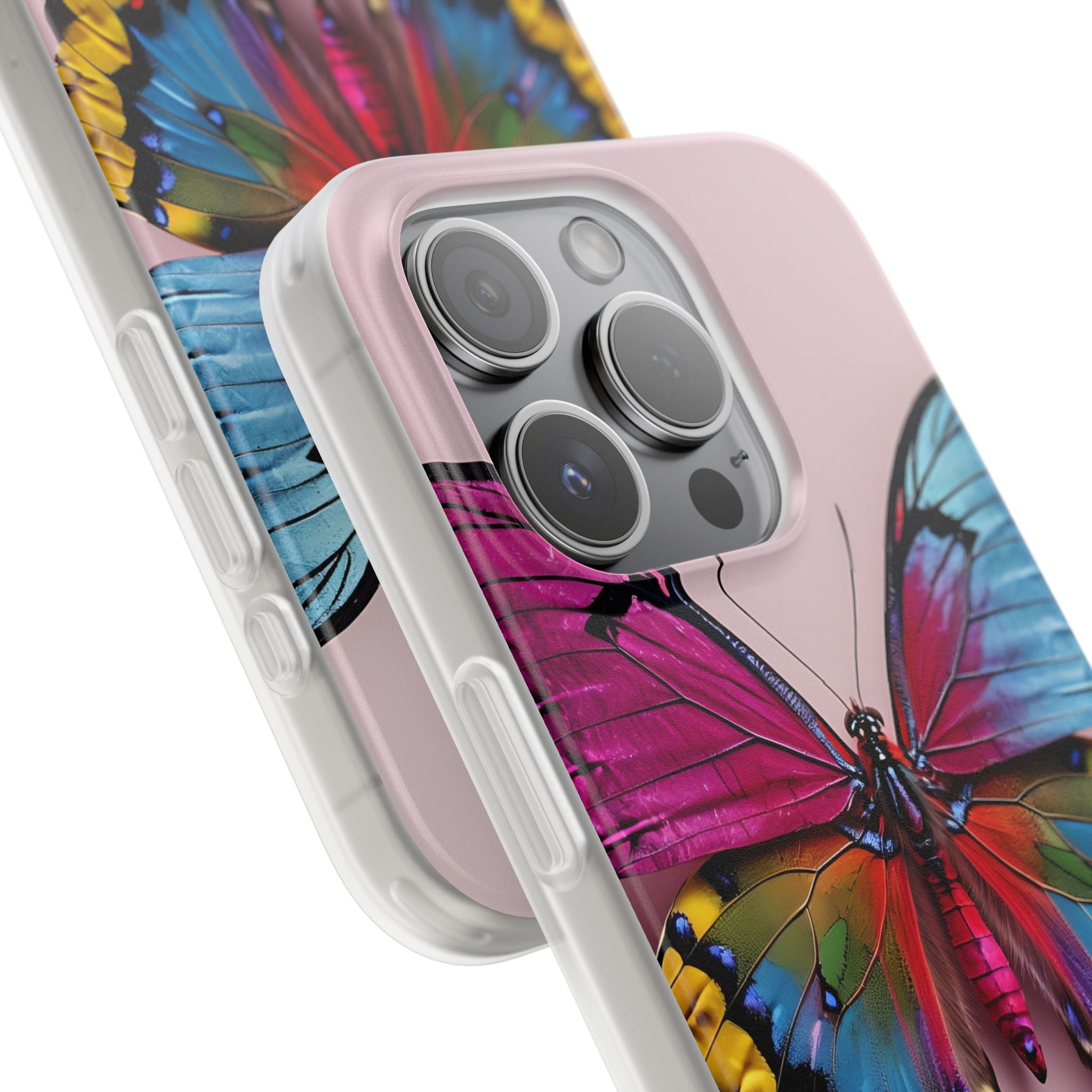 Vivid Butterfly iPhone 15 Pro Case - Soft