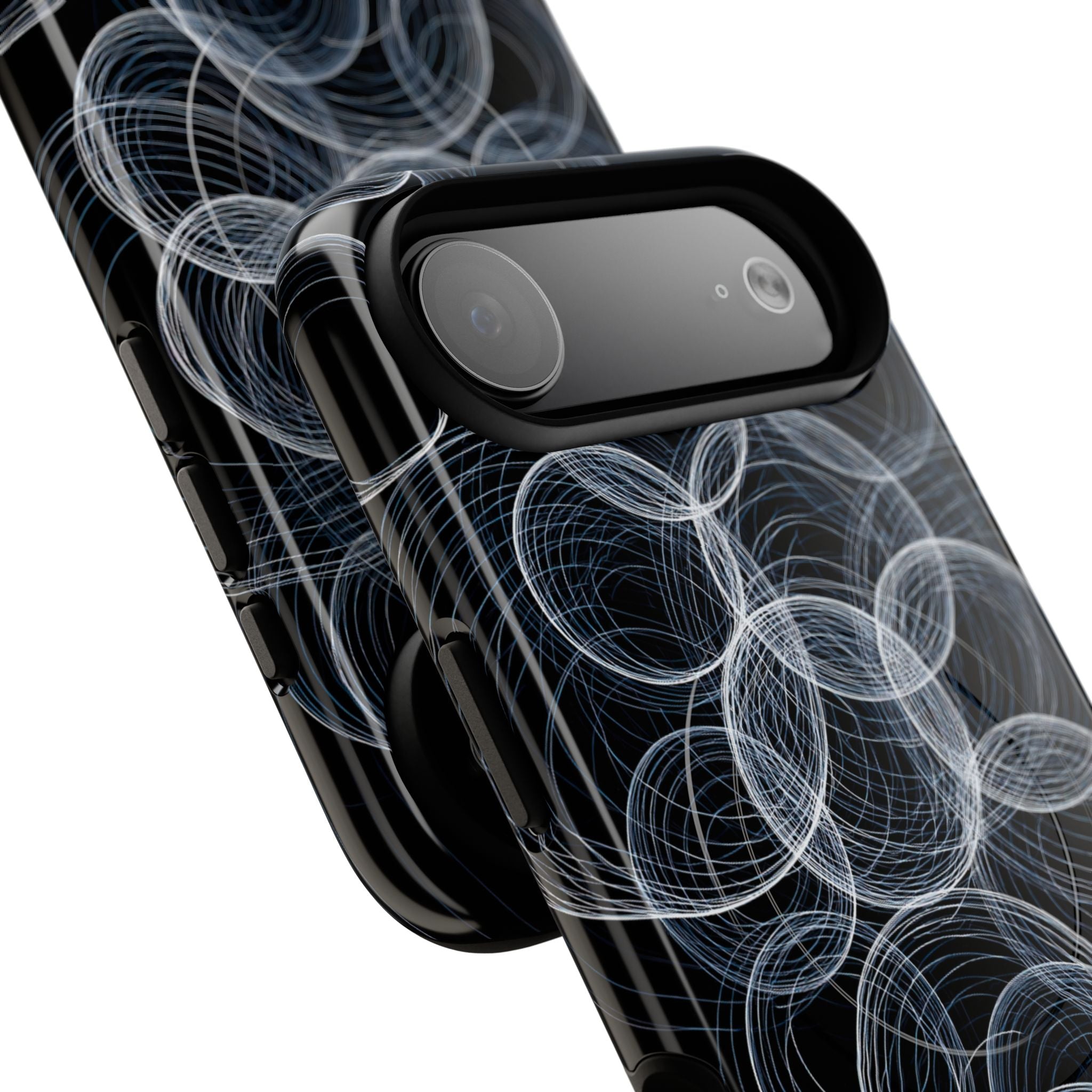 Black Tough 2.0 Magsafe Phone Case for iPhone - Frosted Ring Matrix