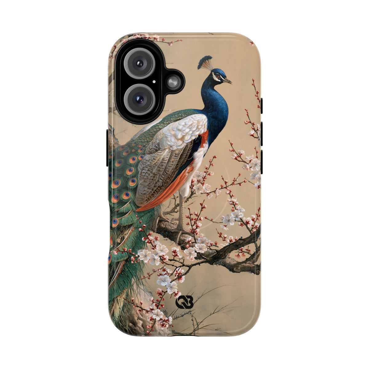 Imperial Peacock Blossom · Tough 2.0 Magnetic Phone Case for iPhone · Beige