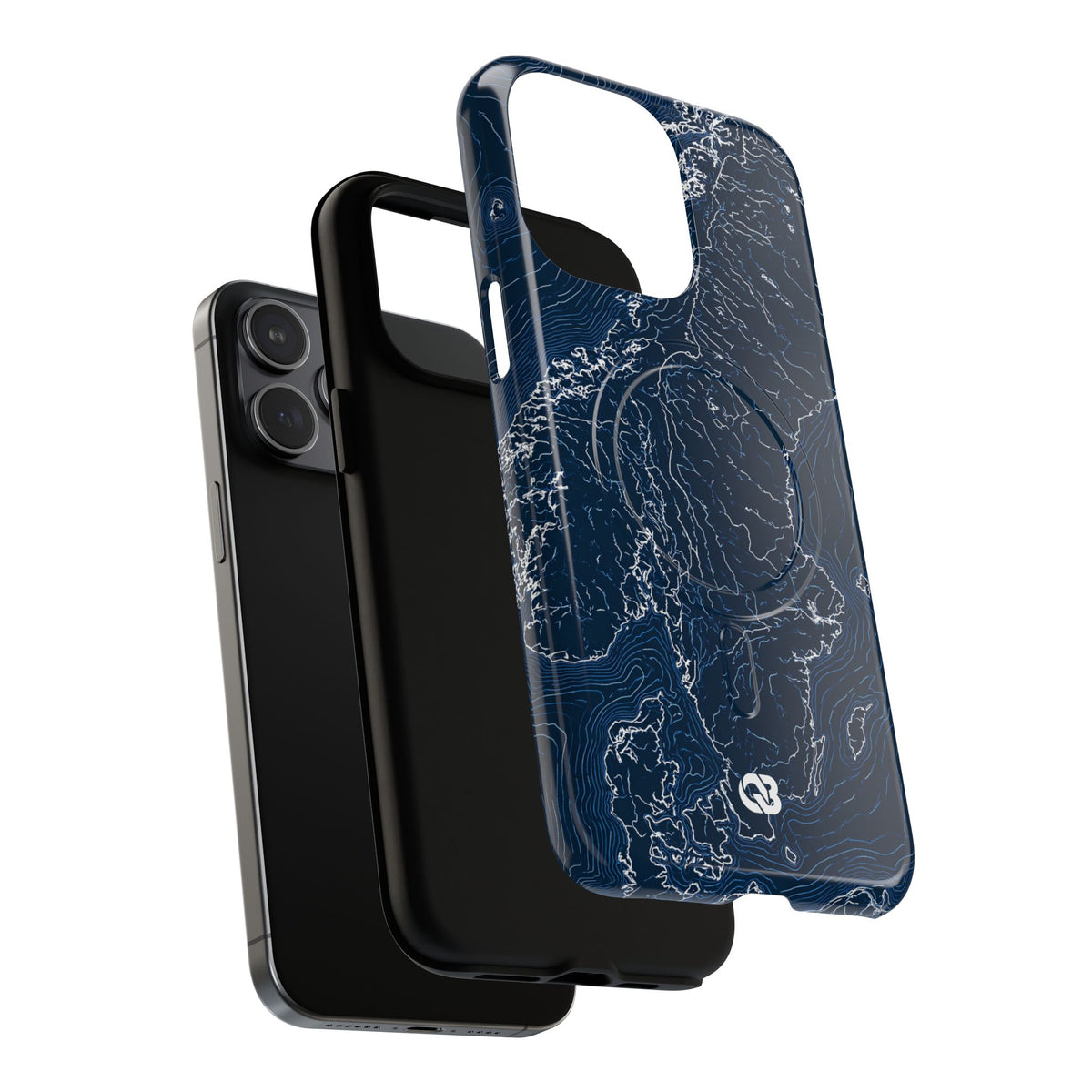 Nordic Contour Chart · Tough 2.0 Magnetic Phone Case for iPhone · Blue