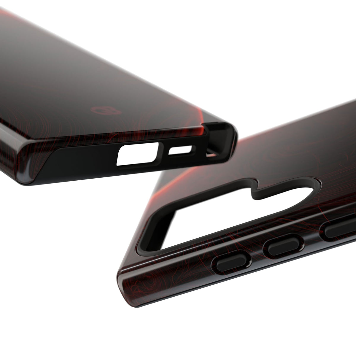 Red Tough Phone Case for Samsung - Crimson Flare Flux