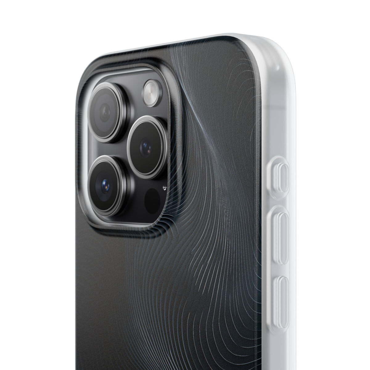 Black Lite Phone Case for iPhone - Obsidian Ridge Flux