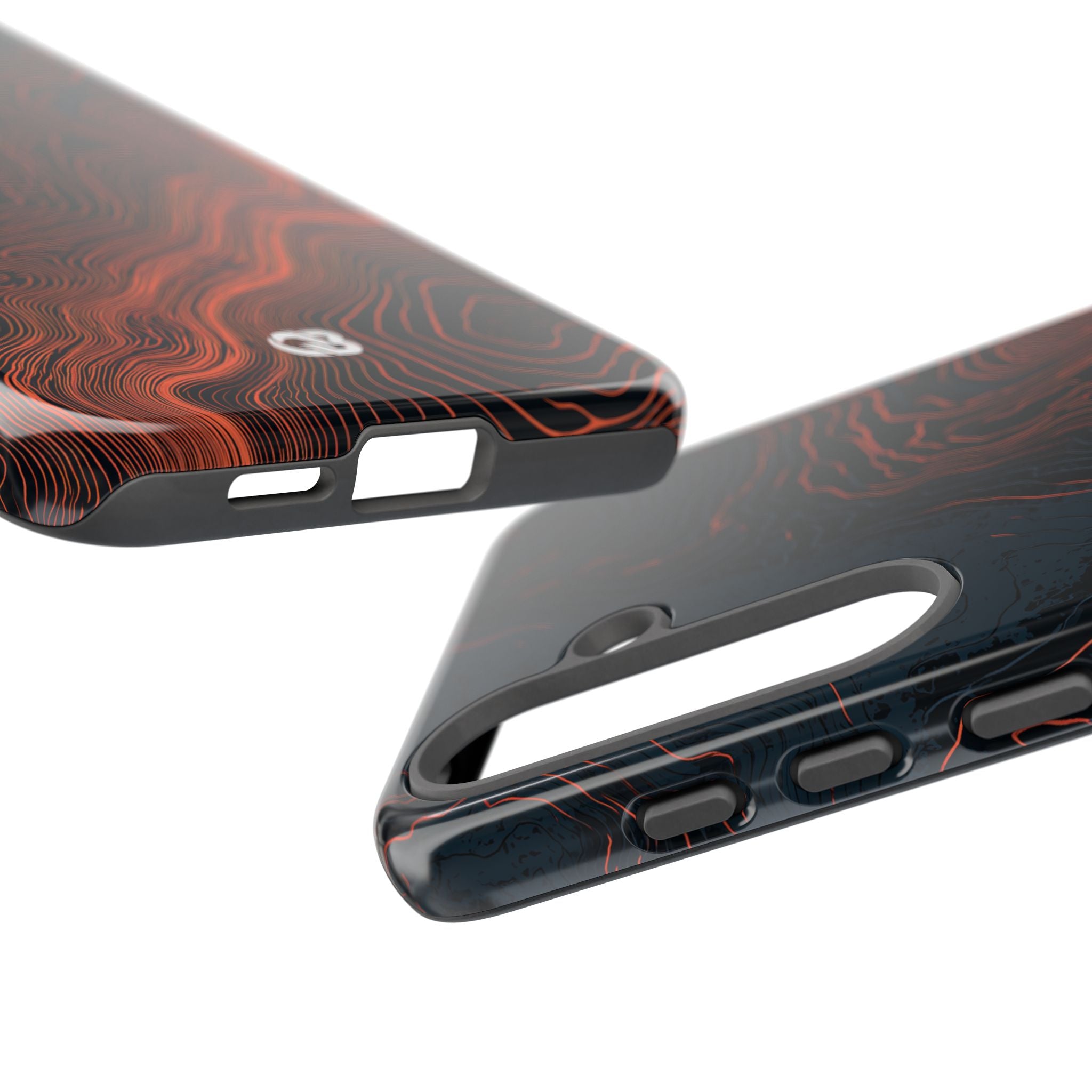 Black Tough Phone Case for Samsung - Volcanic Basalt Map