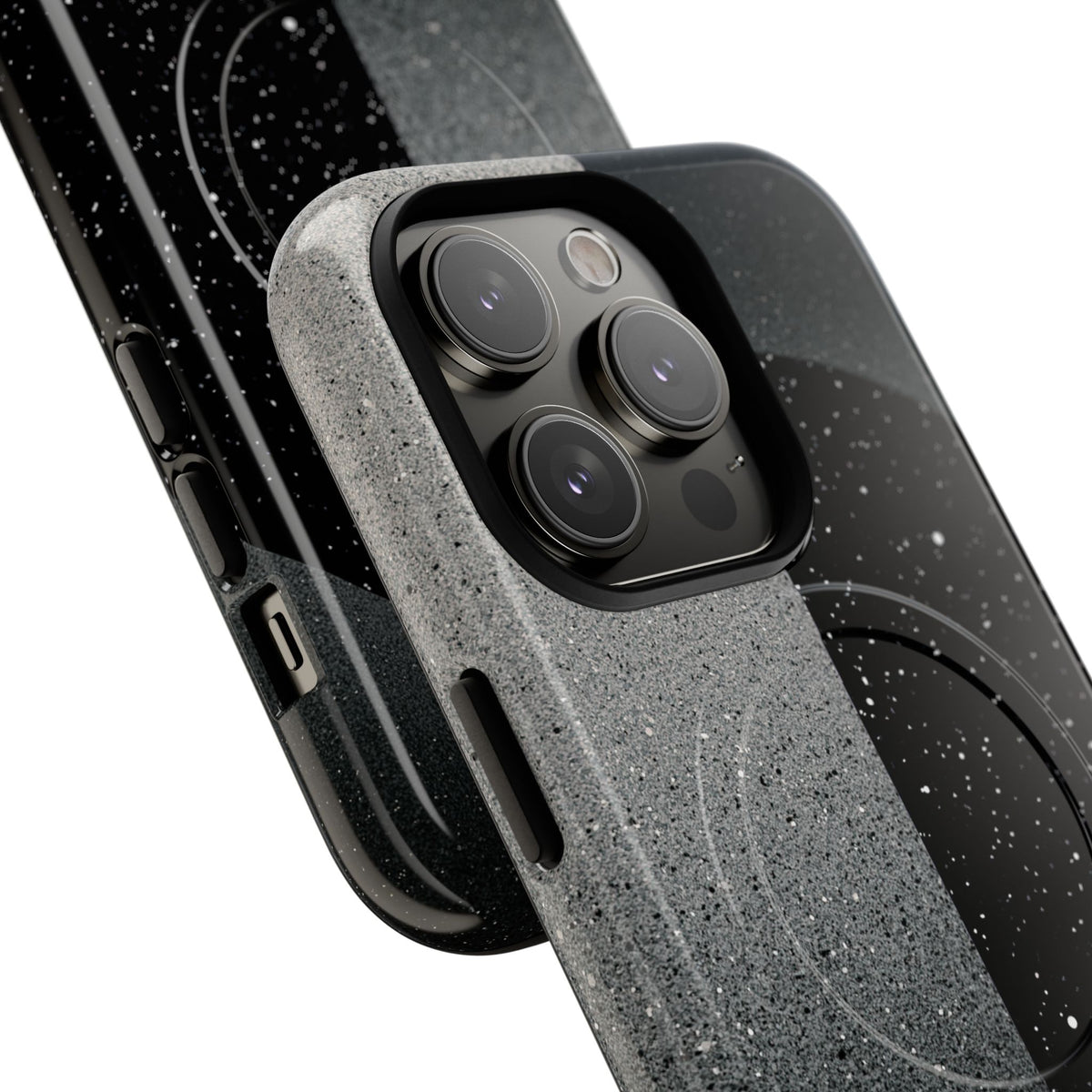Black Tough 2.0 Magsafe Phone Case for iPhone - Lunar Static Orbit