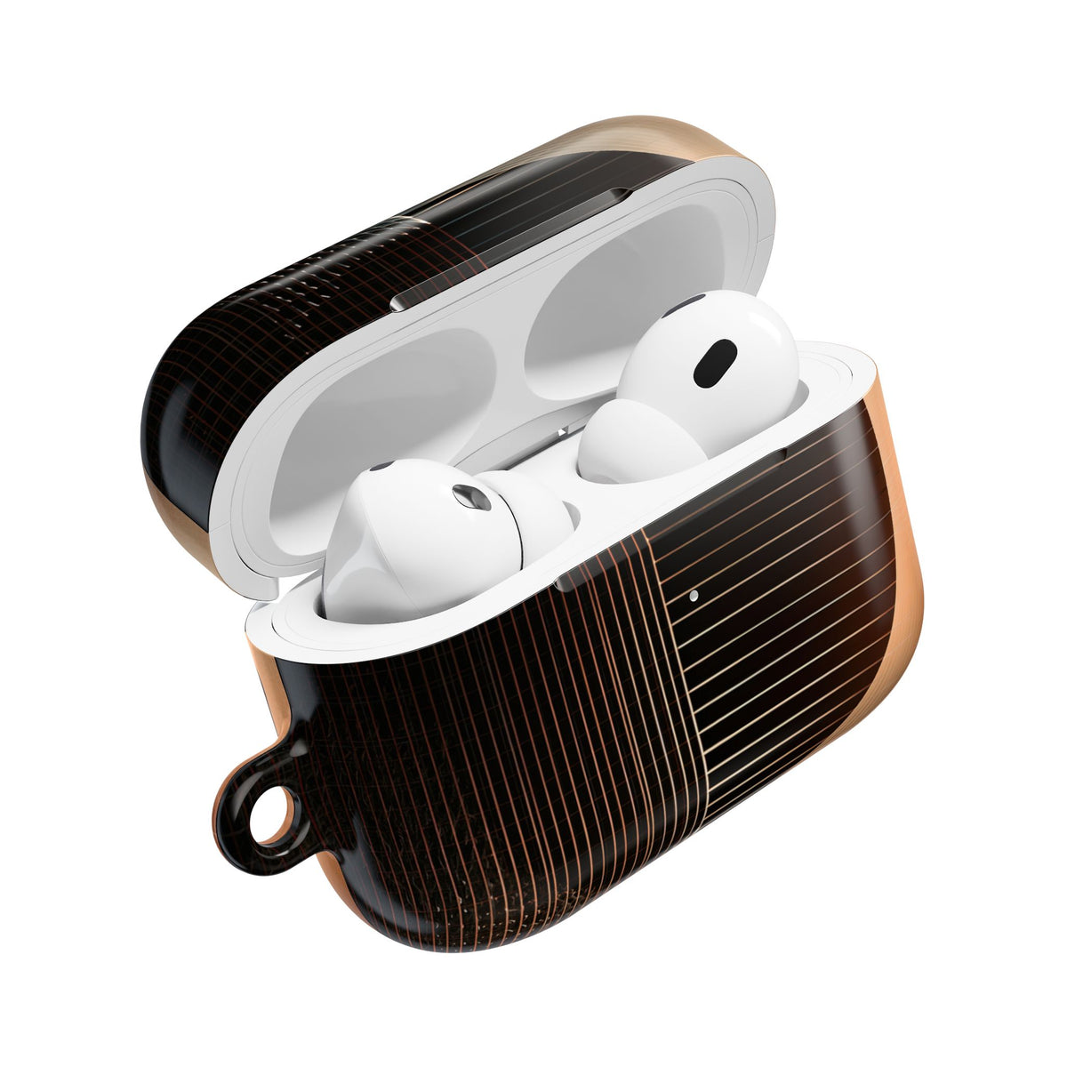 Amber Meridian · Hard Case for AirPods & AirPods Pro · Black
