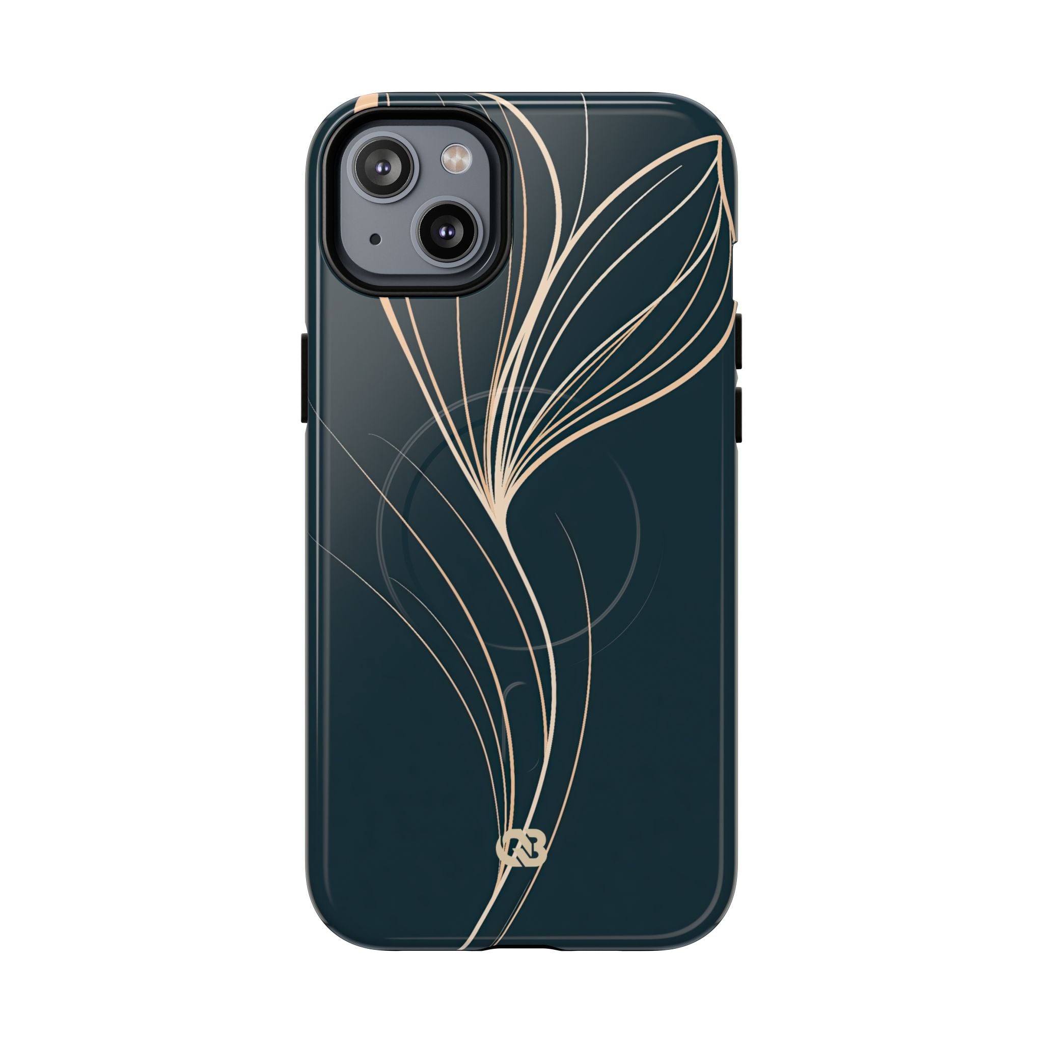 Teal Tough 2.0 Magsafe Phone Case for iPhone - Sandstone Silk Flora