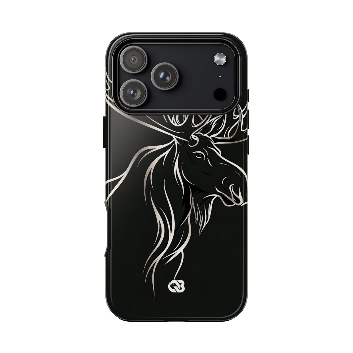 Nordic Moose Contour · Tough Phone Case for iPhone · Black