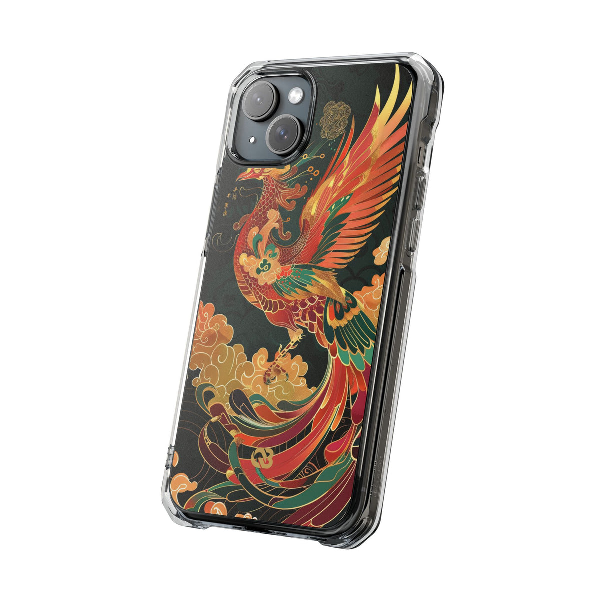 Imperial Phoenix Ascent · Clear Impact Magnetic Phone Case for iPhone · Red