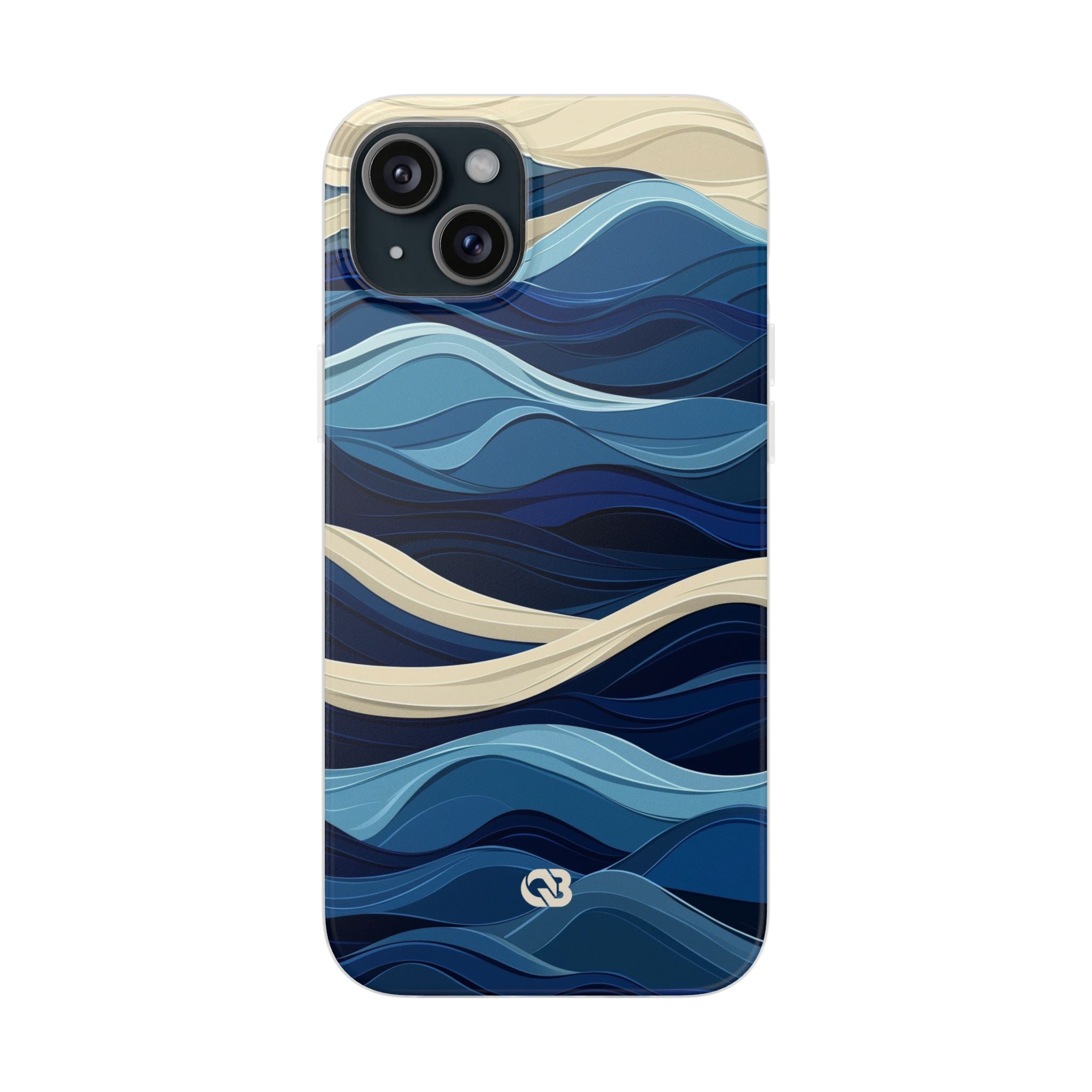 Cobalt Coast Layers · Soft Phone Case for iPhone