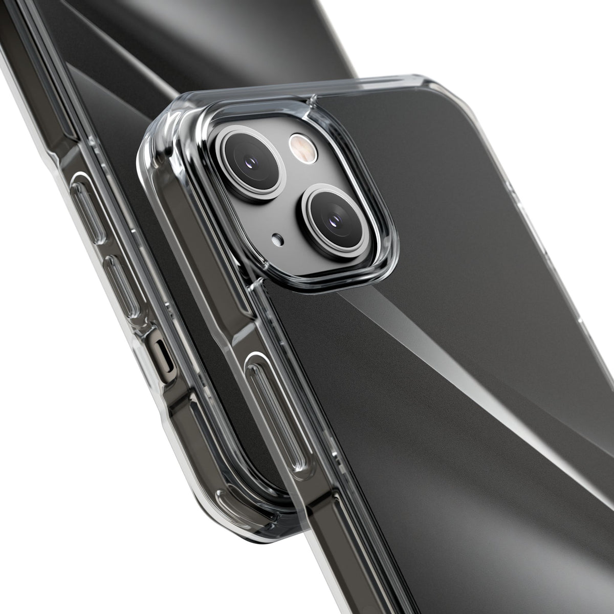 Obsidian Ridge · Clear Impact Magnetic Phone Case for iPhone · Black