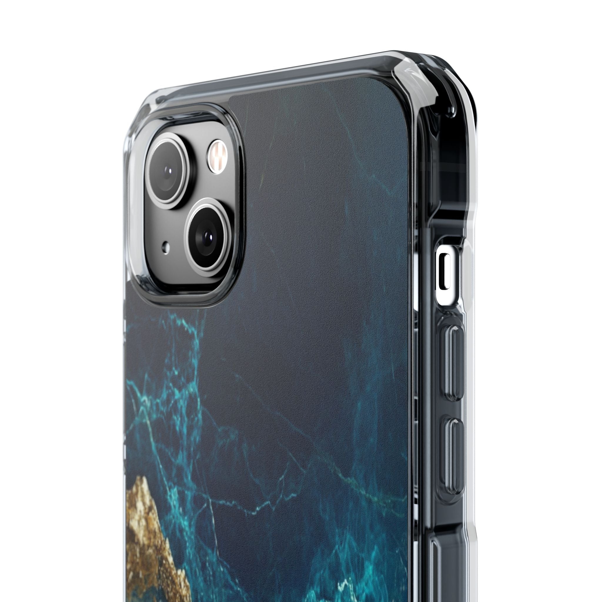 Gezacktes Gold Split iPhone 14 Plus Case - Impact