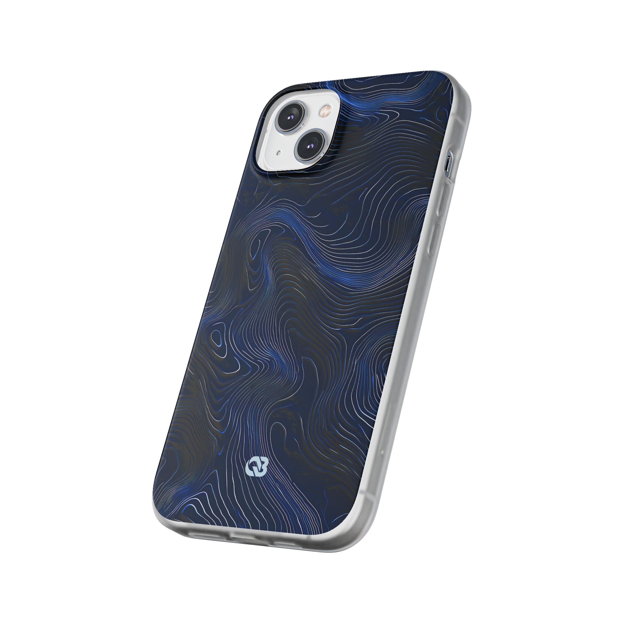 Blue Lite Phone Case for iPhone - Cobalt Contour Ridge