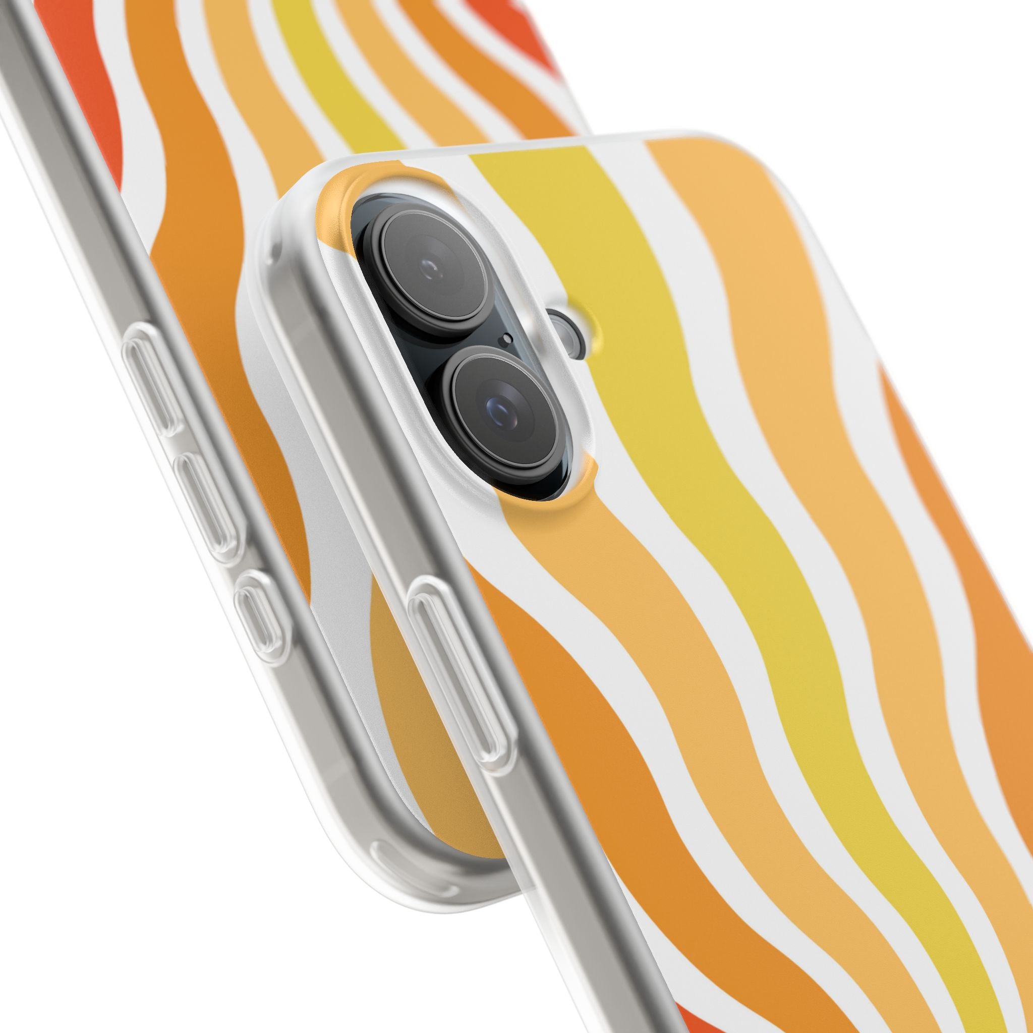 Amber Solar Waves · Soft Phone Case for iPhone