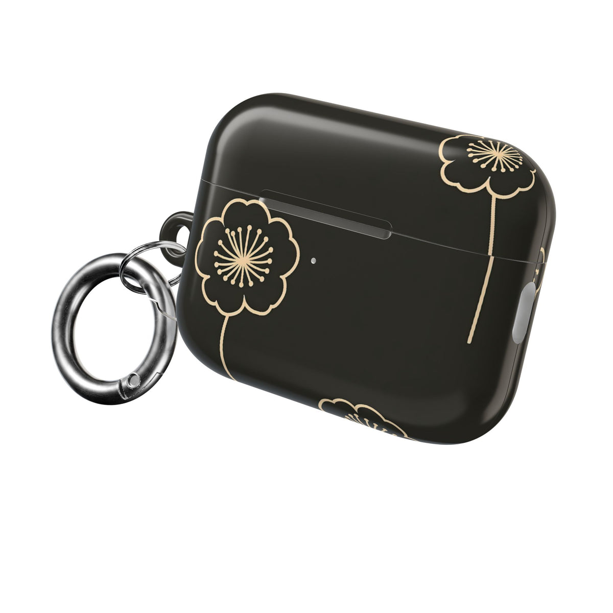 Nocturne Bloom Contours · Hard Case for AirPods & AirPods Pro · Black