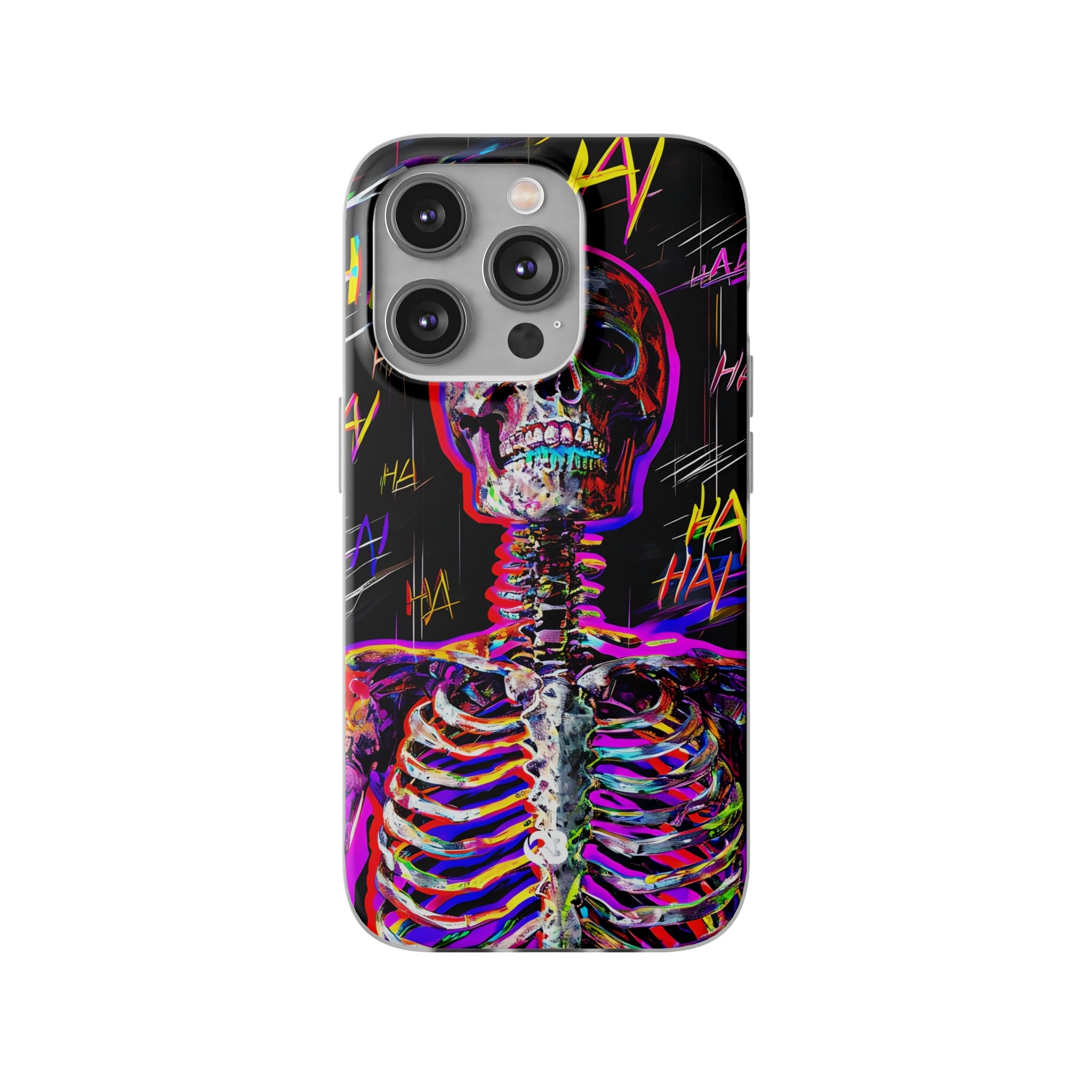 Neon Glitch Skeleton · Soft Handyhülle für iPhone
