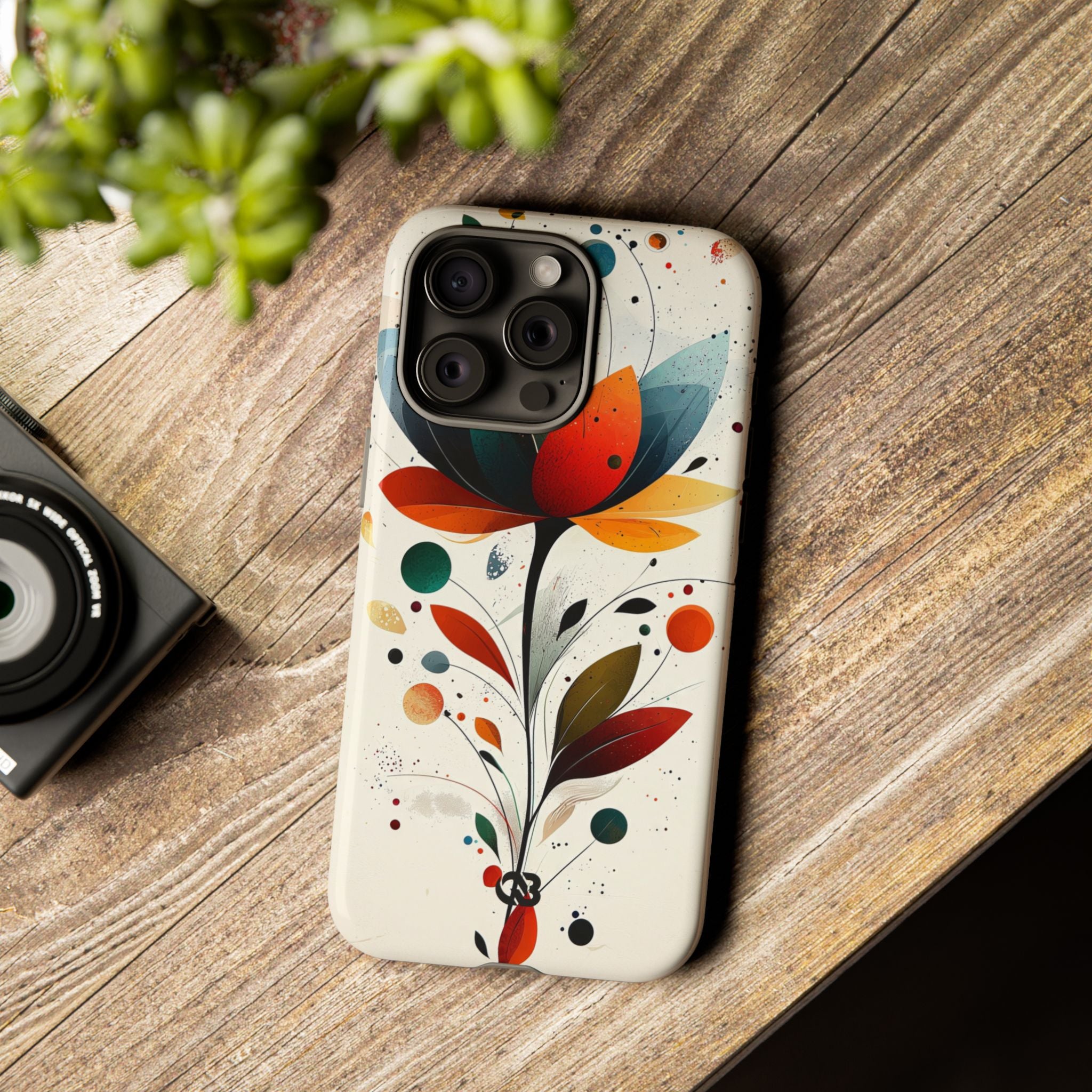 Burnt Petal Abstract · Tough Phone Case for iPhone