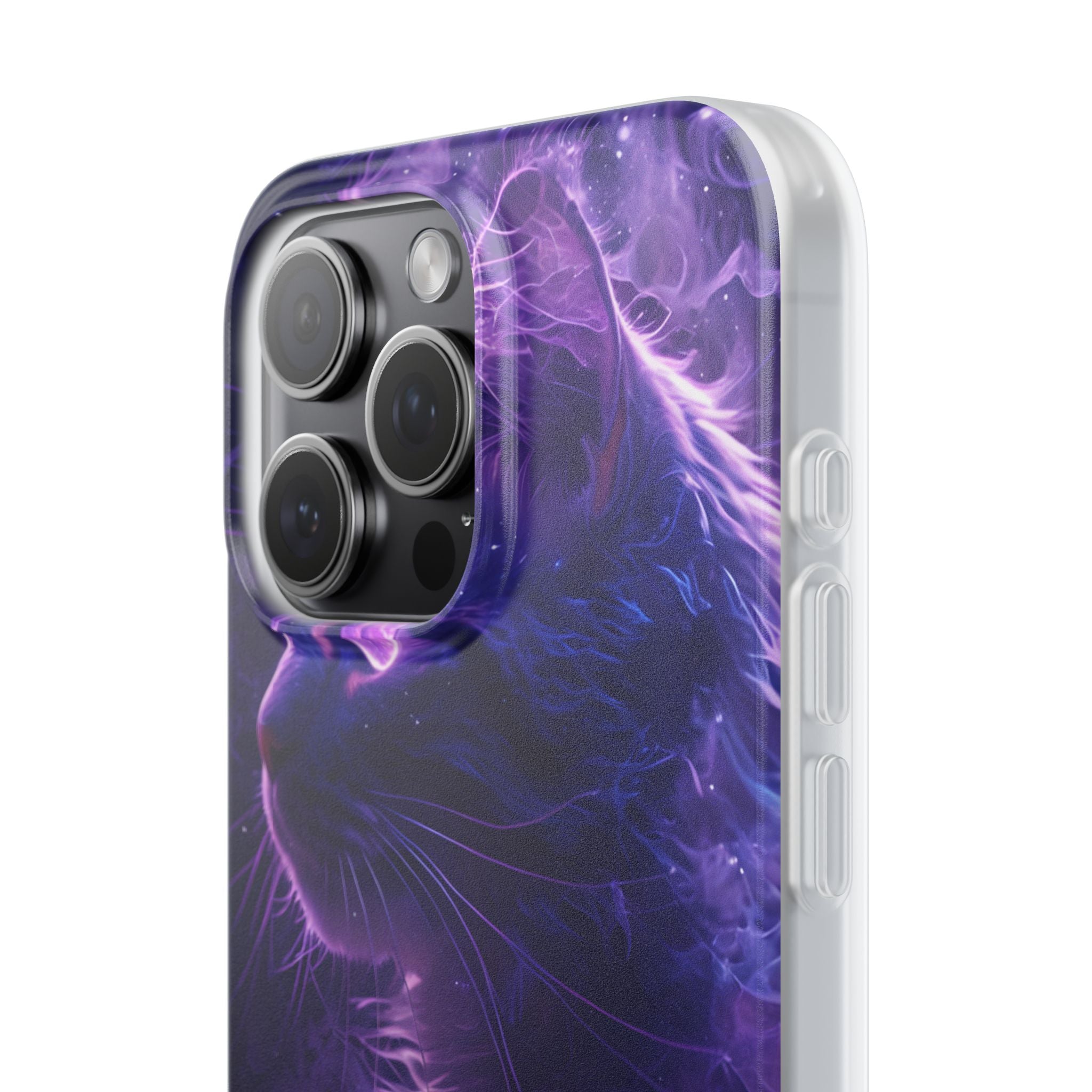 Purple Void Feline · Soft Custodia per iPhone
