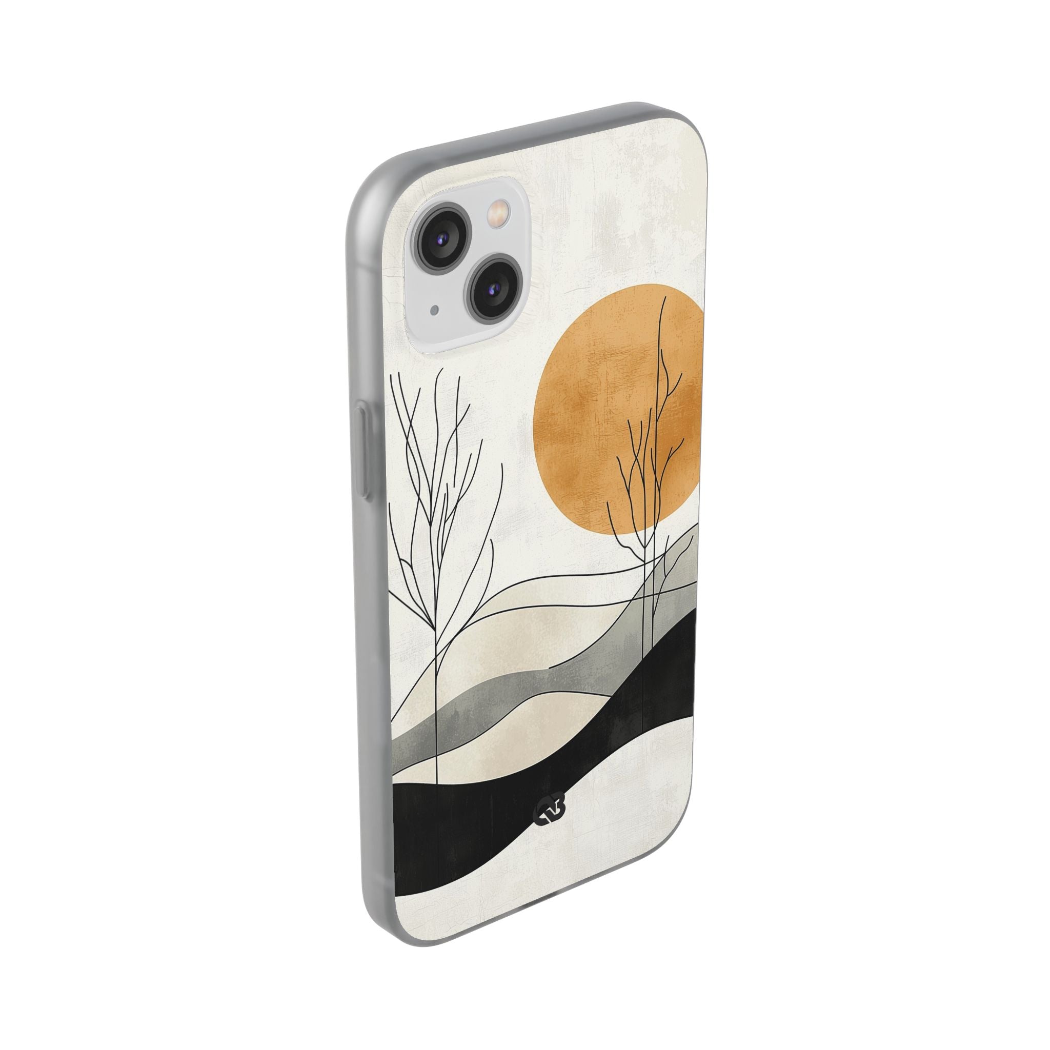 Burnt Horizon Lines · Soft Phone Case for iPhone