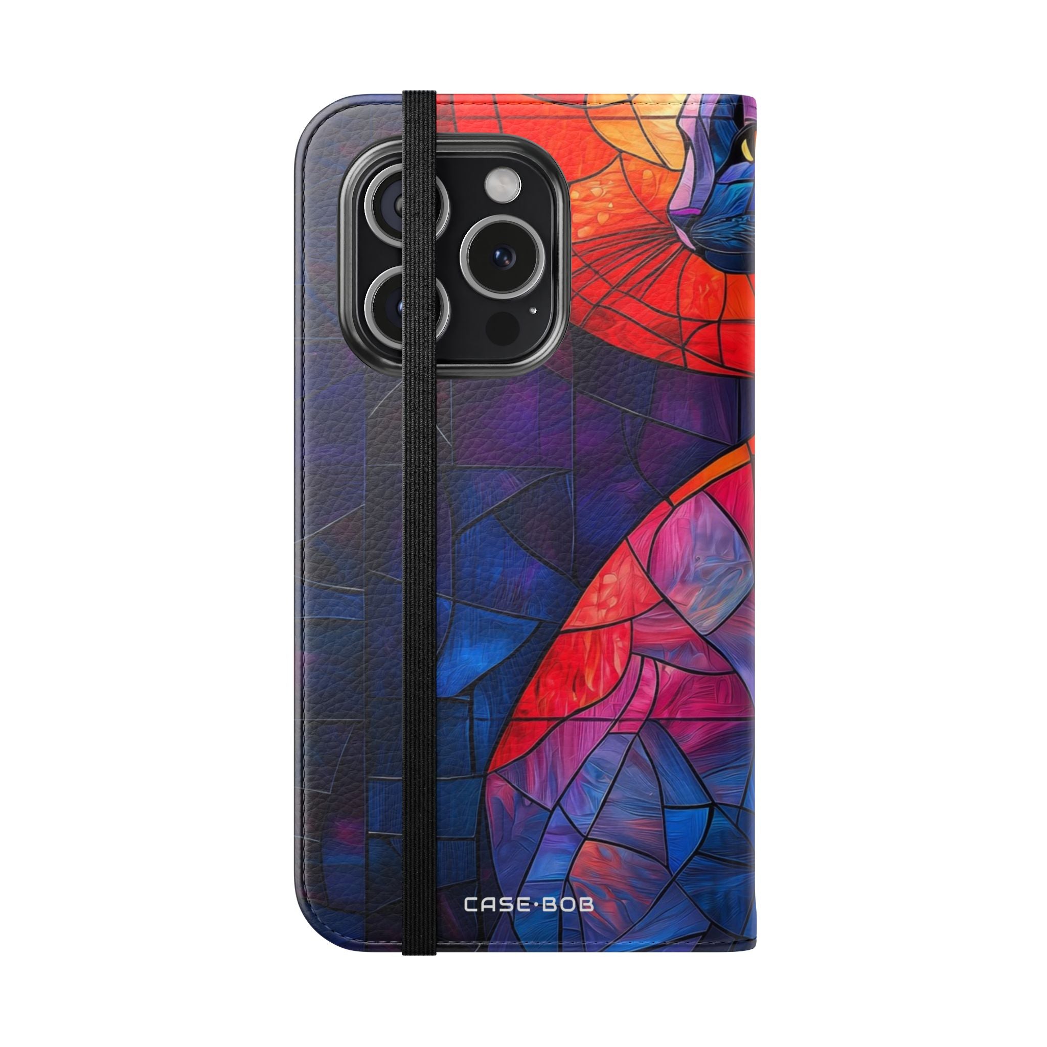 Stained Glass Cat - iPhone 15 Pro Case - Wallet