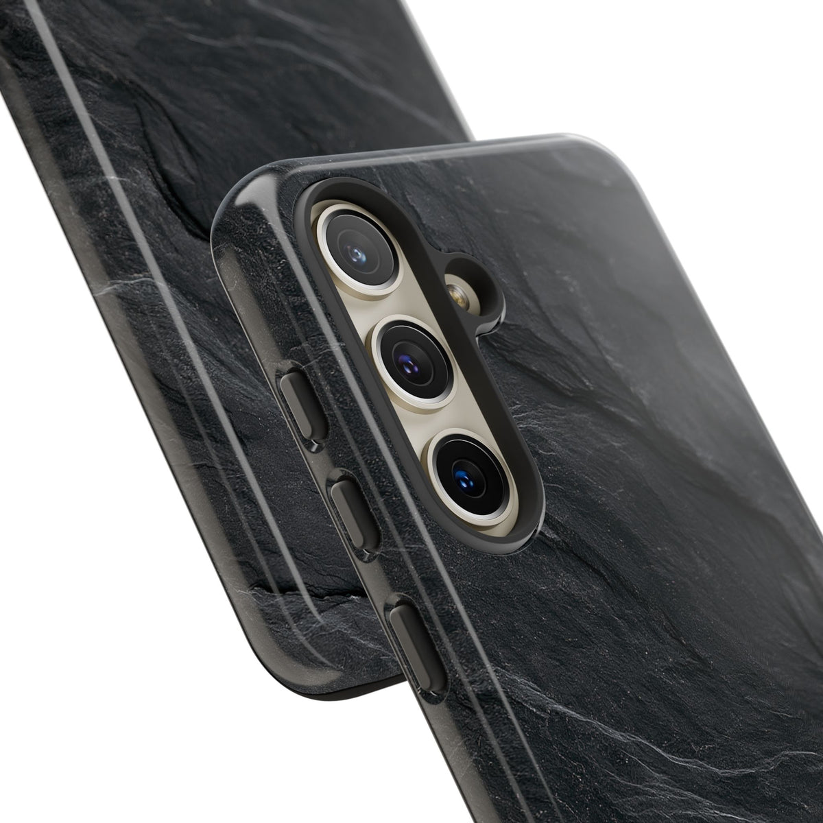 Black Tough Phone Case for Samsung - Midnight Slate Ridge