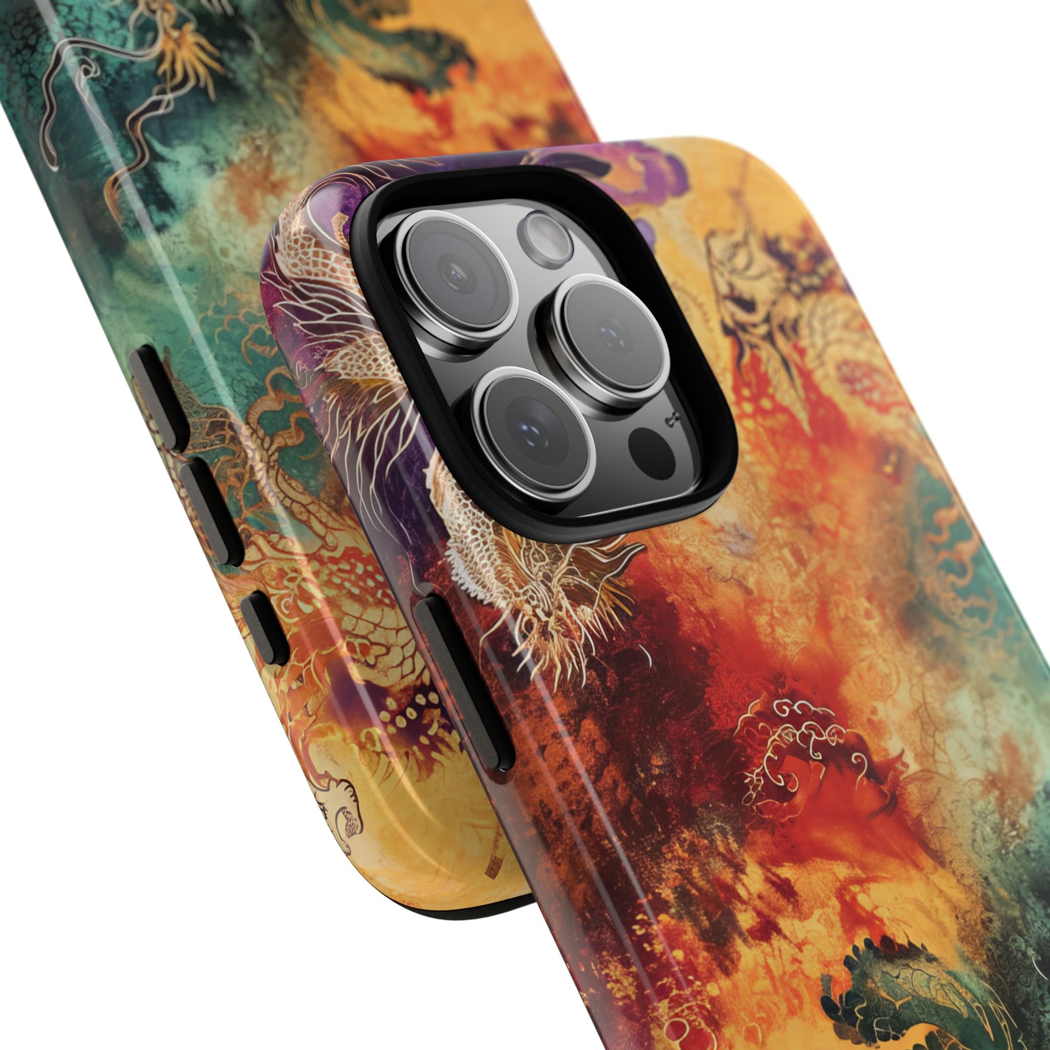 Dragon Ember iPhone 16 Pro Max - Kova suojakotelo