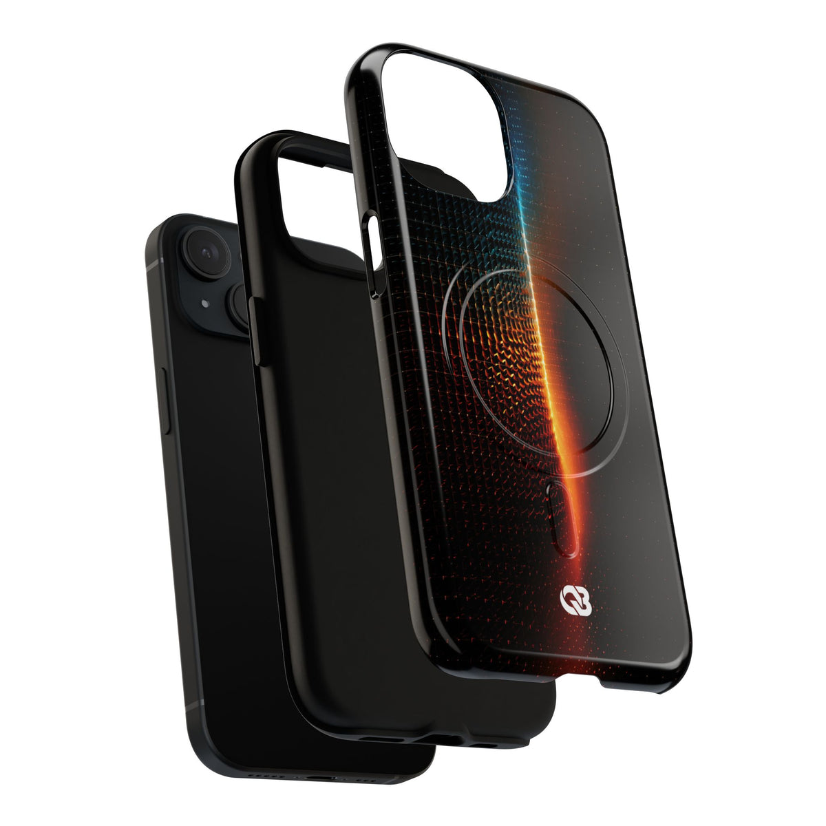 Luminous Refraction Grid · Tough 2.0 Magnetic Phone Case for iPhone · Black