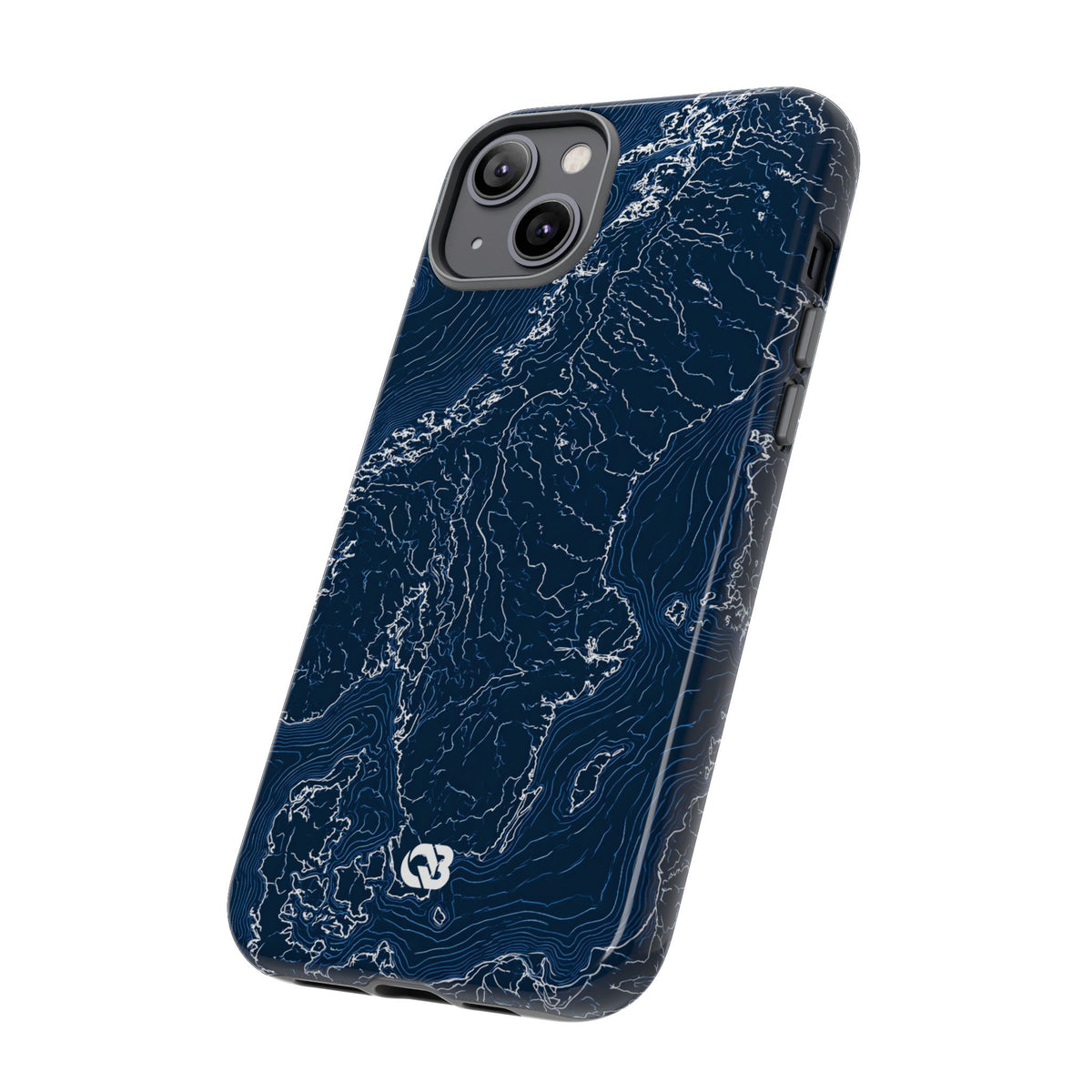 Nordic Contour Chart · Tough Phone Case for iPhone · Blue
