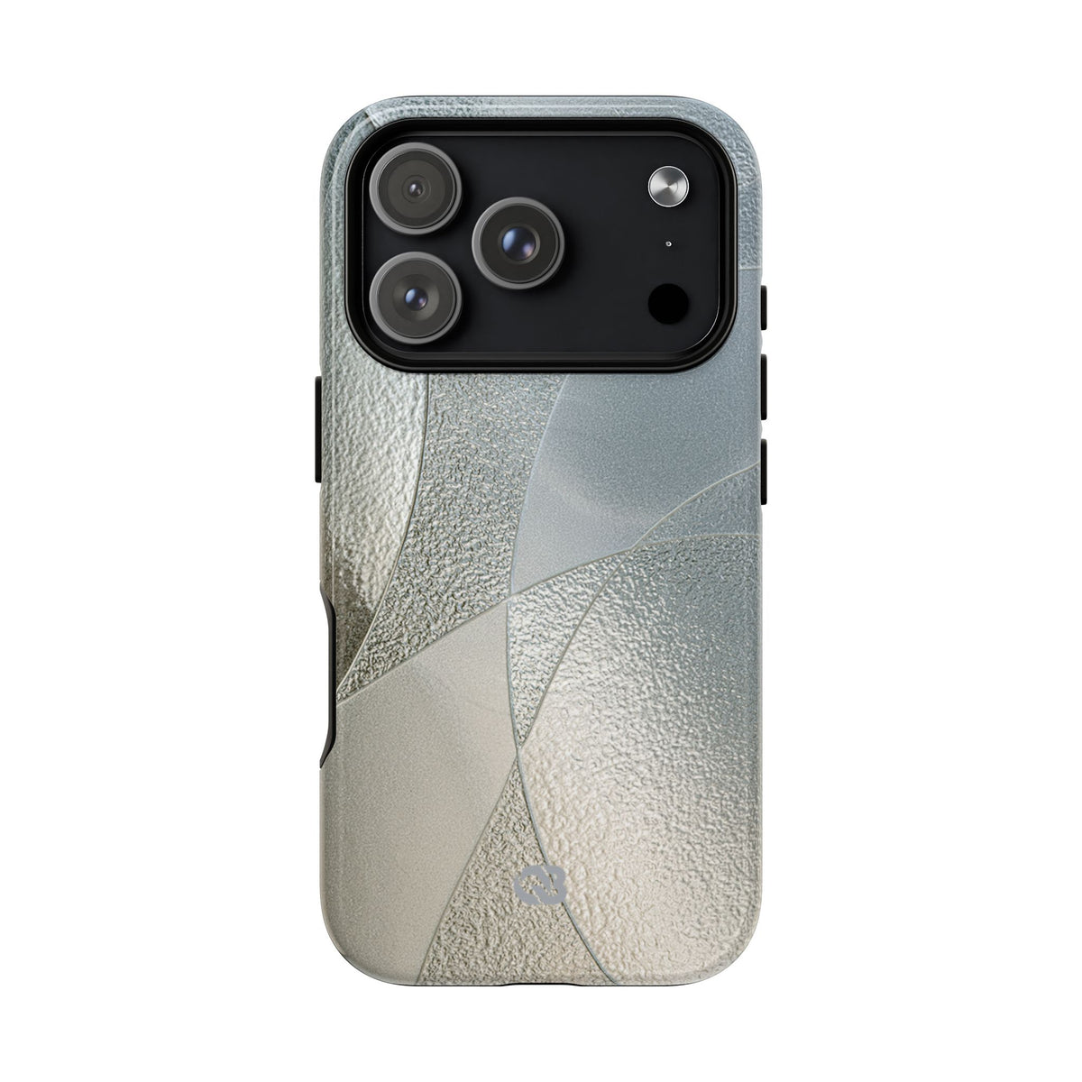 Silver Tough 2.0 Magsafe Phone Case for iPhone - Frosted Silver Mosaic