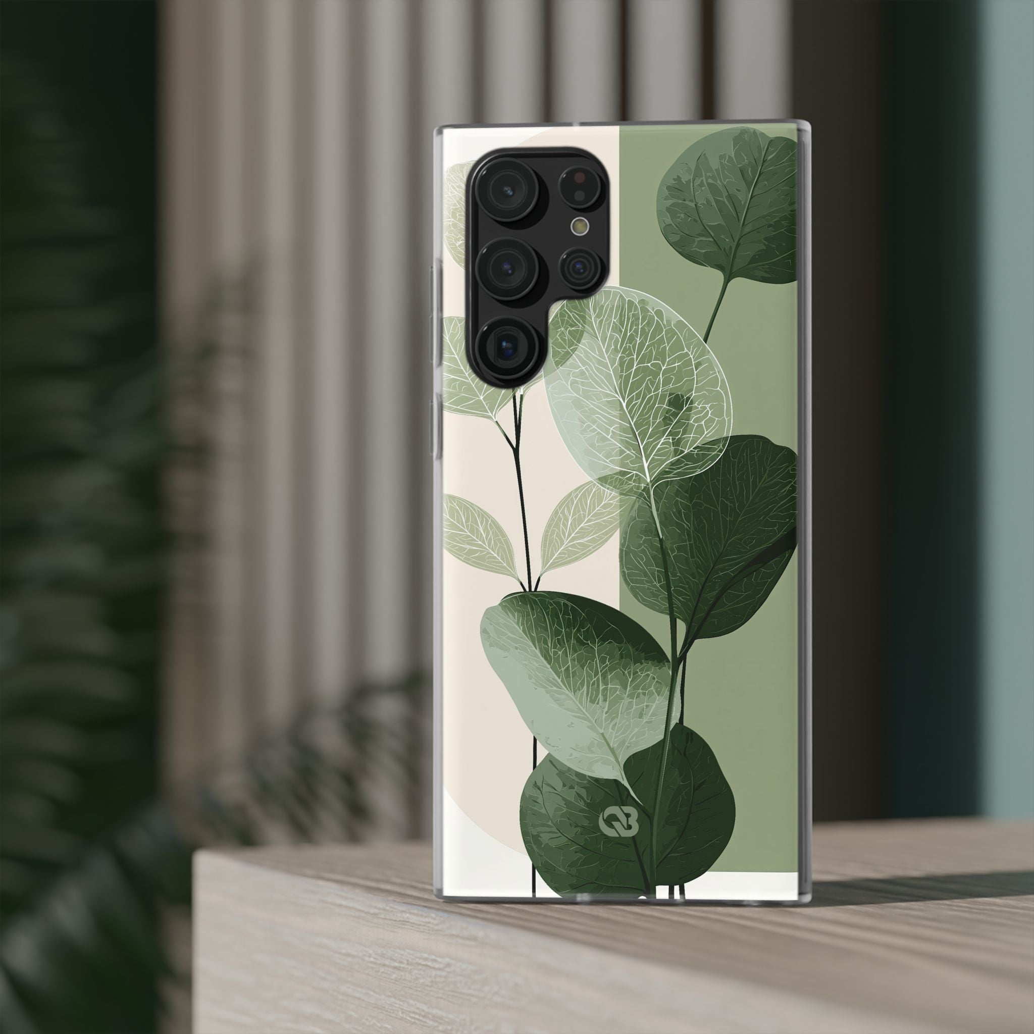 Green Lite Phone Case for Samsung - Sage Leaf Skeletals