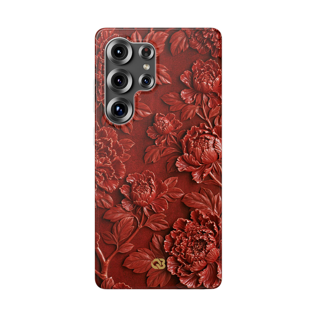 Cinnabar Peony Relief · Lite Phone Case for Samsung · Red