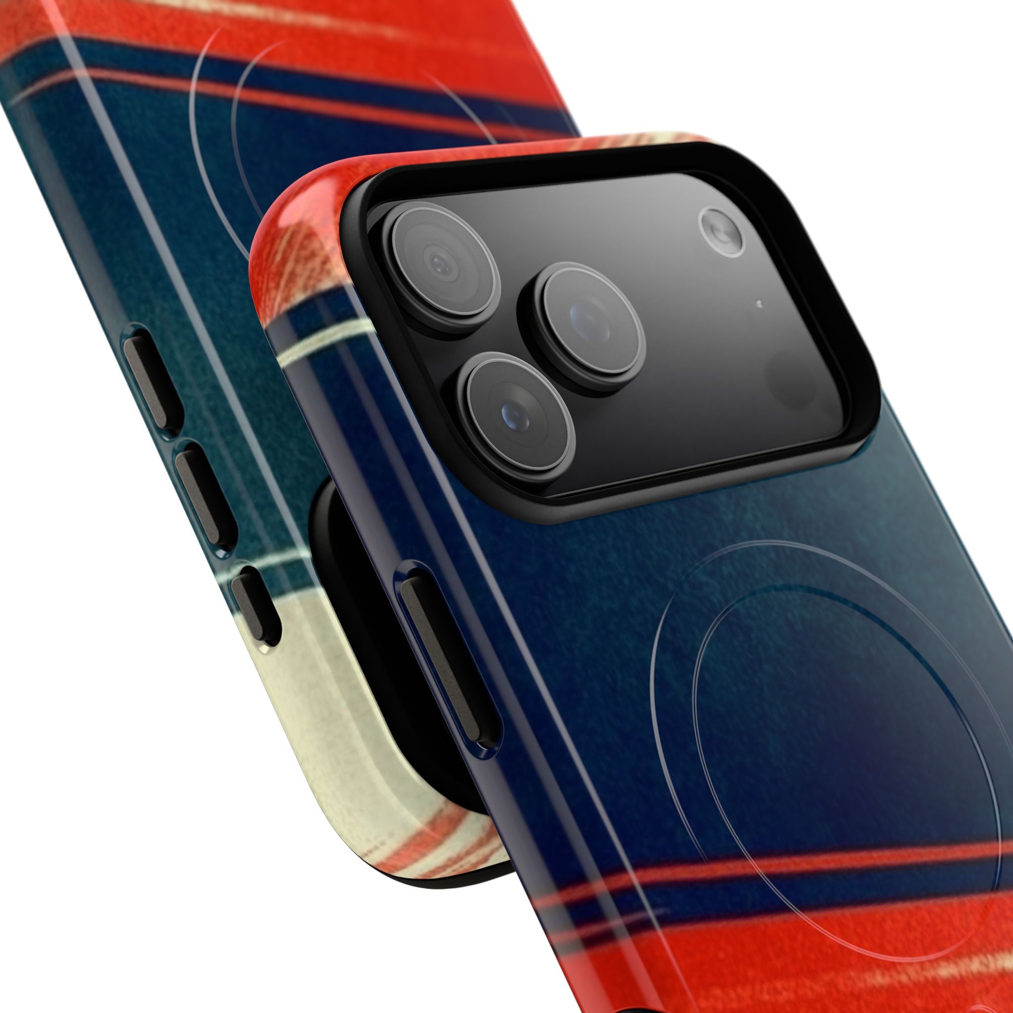 Blue Diagonal Motion iPhone 17 Pro Max Case - Tough+ - CASE•BOB