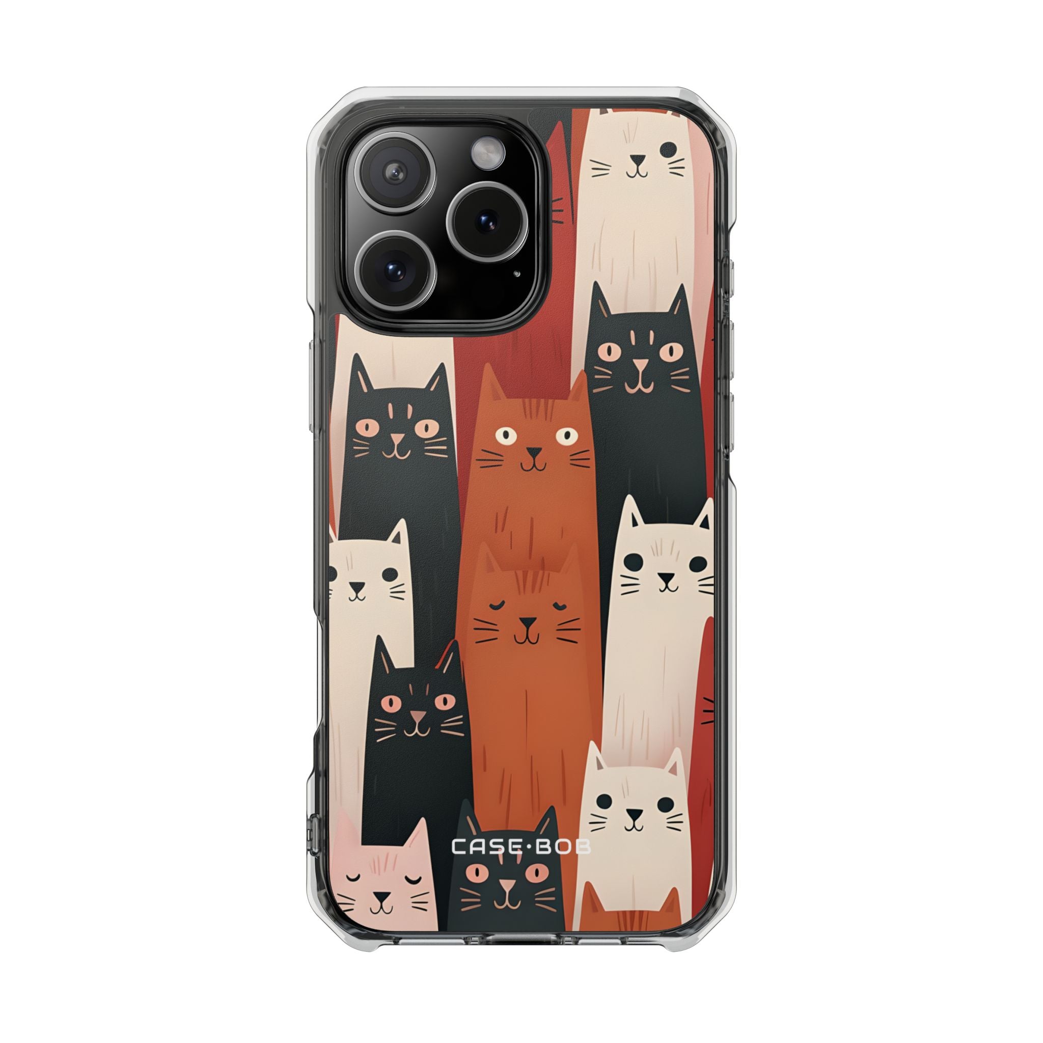 Verlängerte Katzen Schwarzes iPhone 16 Pro Max Case - Impact