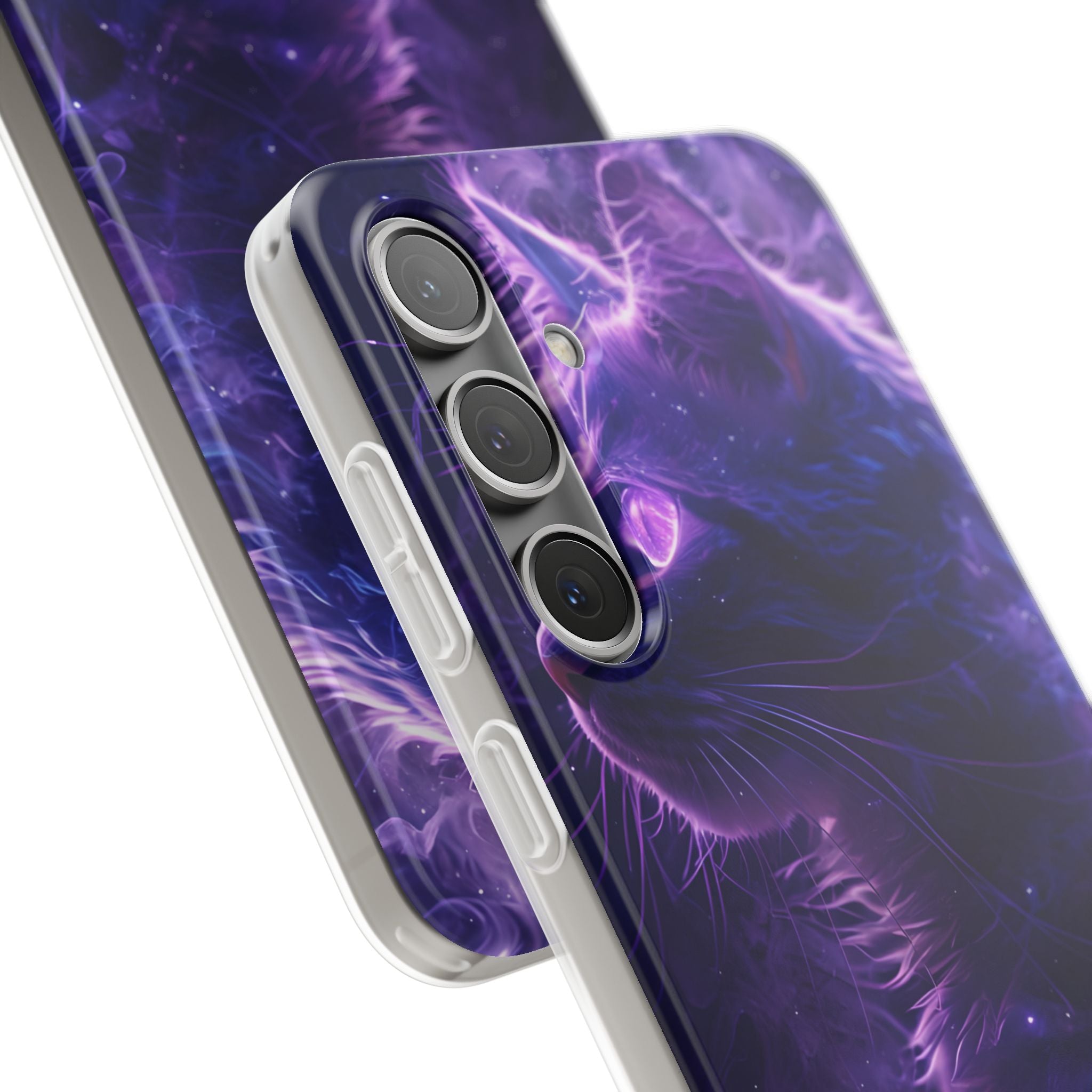 Purple Void Feline · Soft Custodia per Samsung