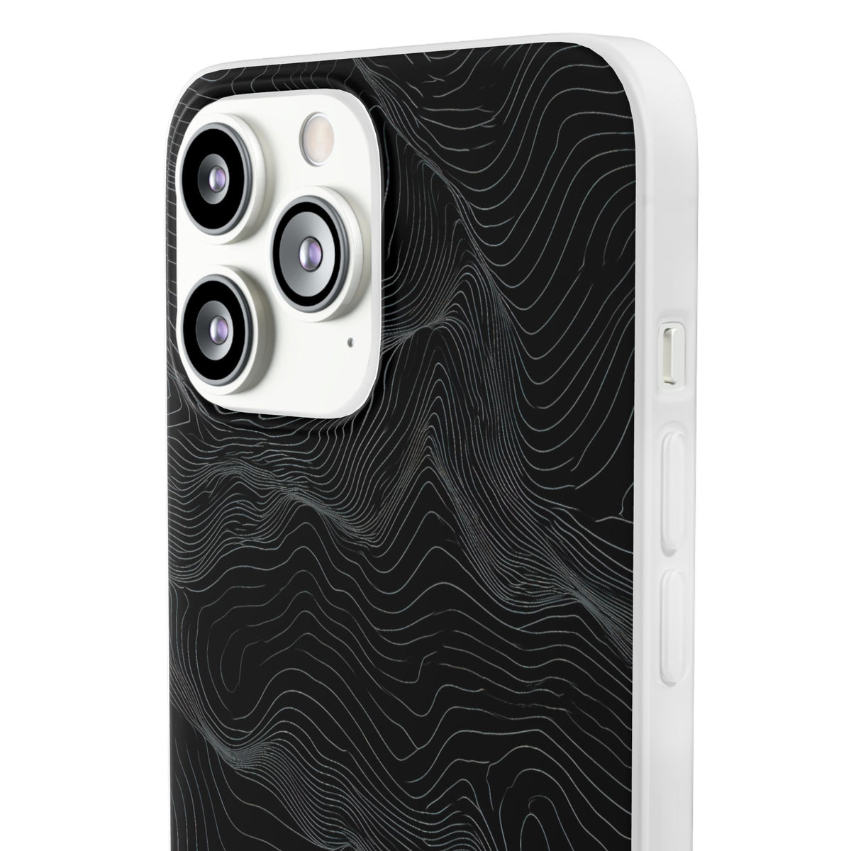 Obsidian Contour Elevation · Lite Phone Case for iPhone · Black