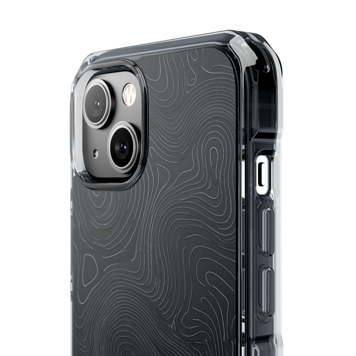 Obsidian Elevation · Clear Impact Magnetic Phone Case for iPhone · Black