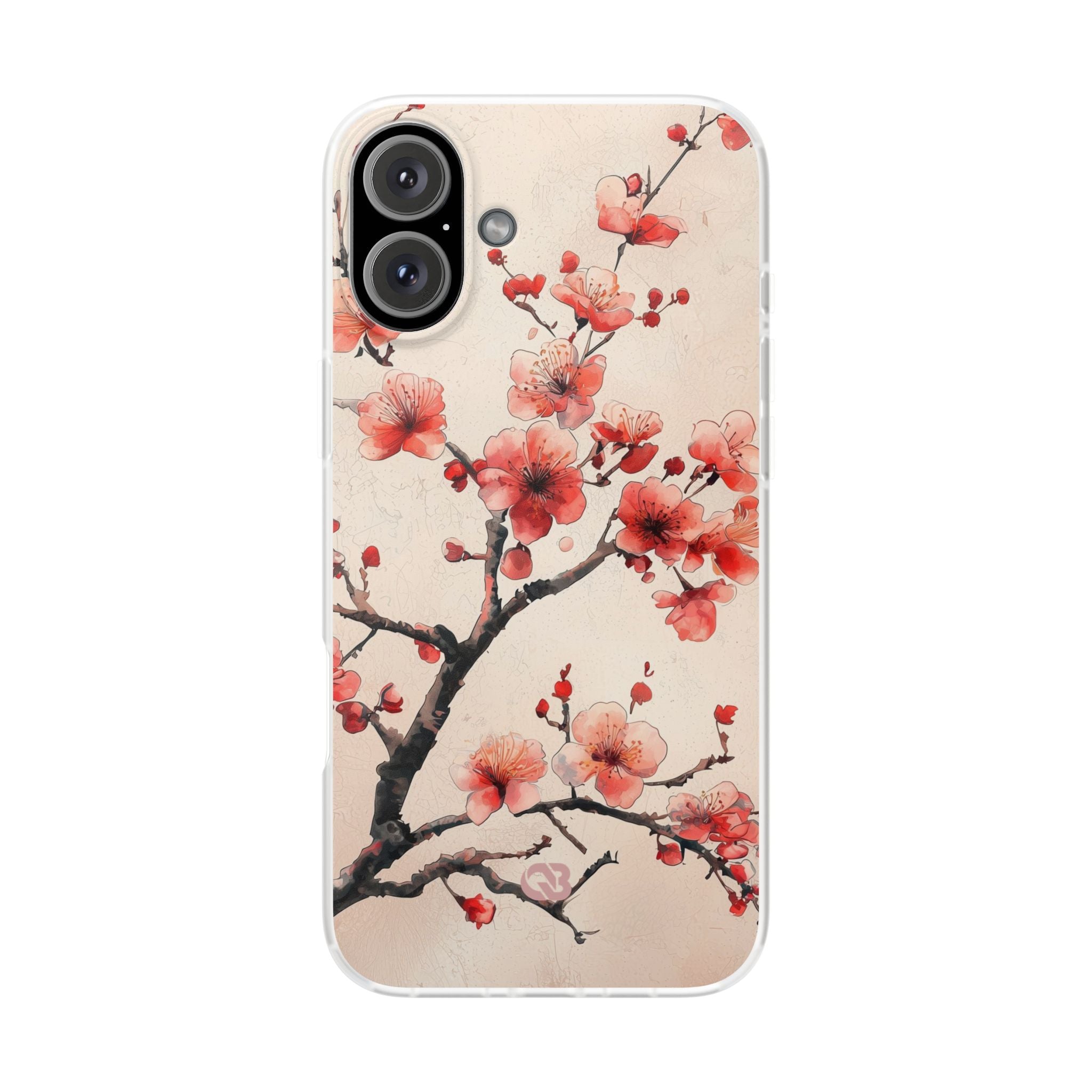 Crimson Silk Flora · Soft Custodia per iPhone