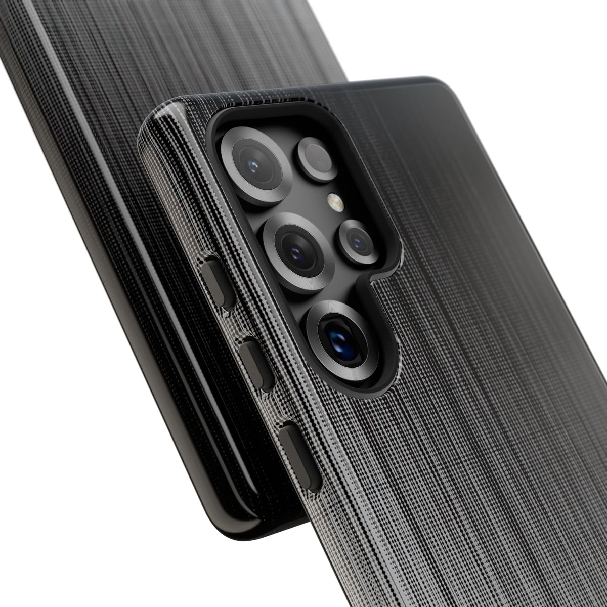 Grey Tough Phone Case for Samsung - Static Vertical Dither