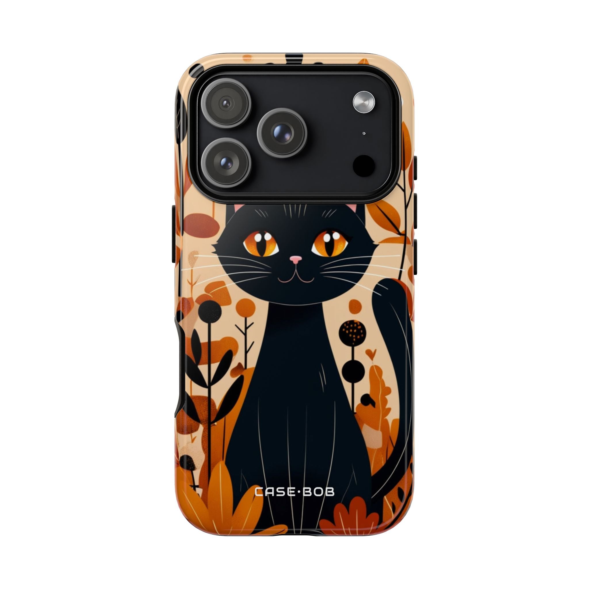 Black Cat Glow iPhone 17 Pro Case - Tough - CASE•BOB