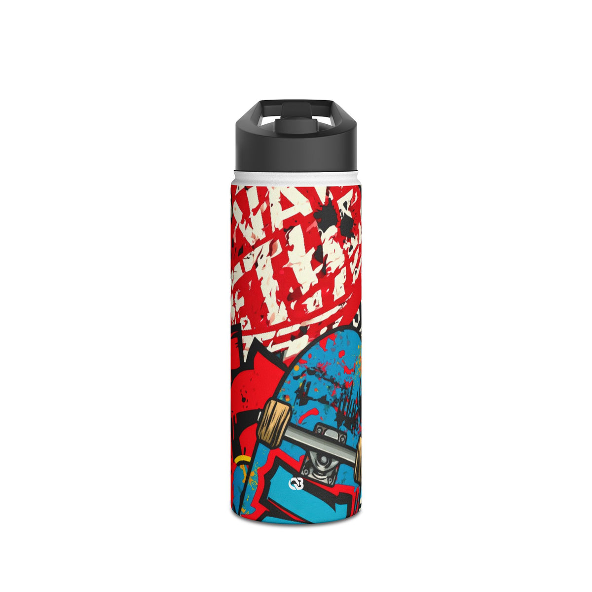 Skate Skull Riot · Insulated Water Bottle · Red