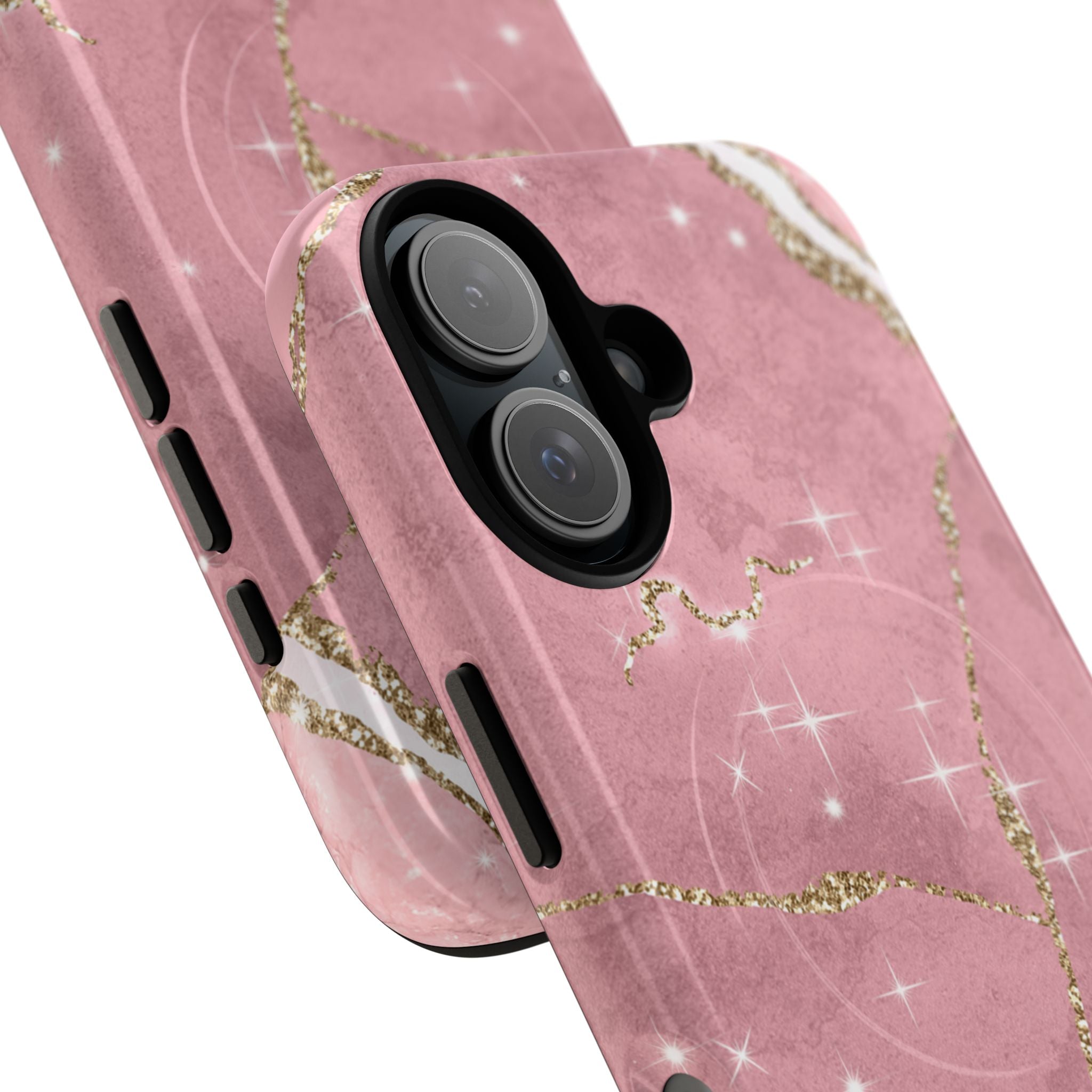 Rose Sparkle Marble · Tough+ Coque de téléphone pour iPhone · Magsafe