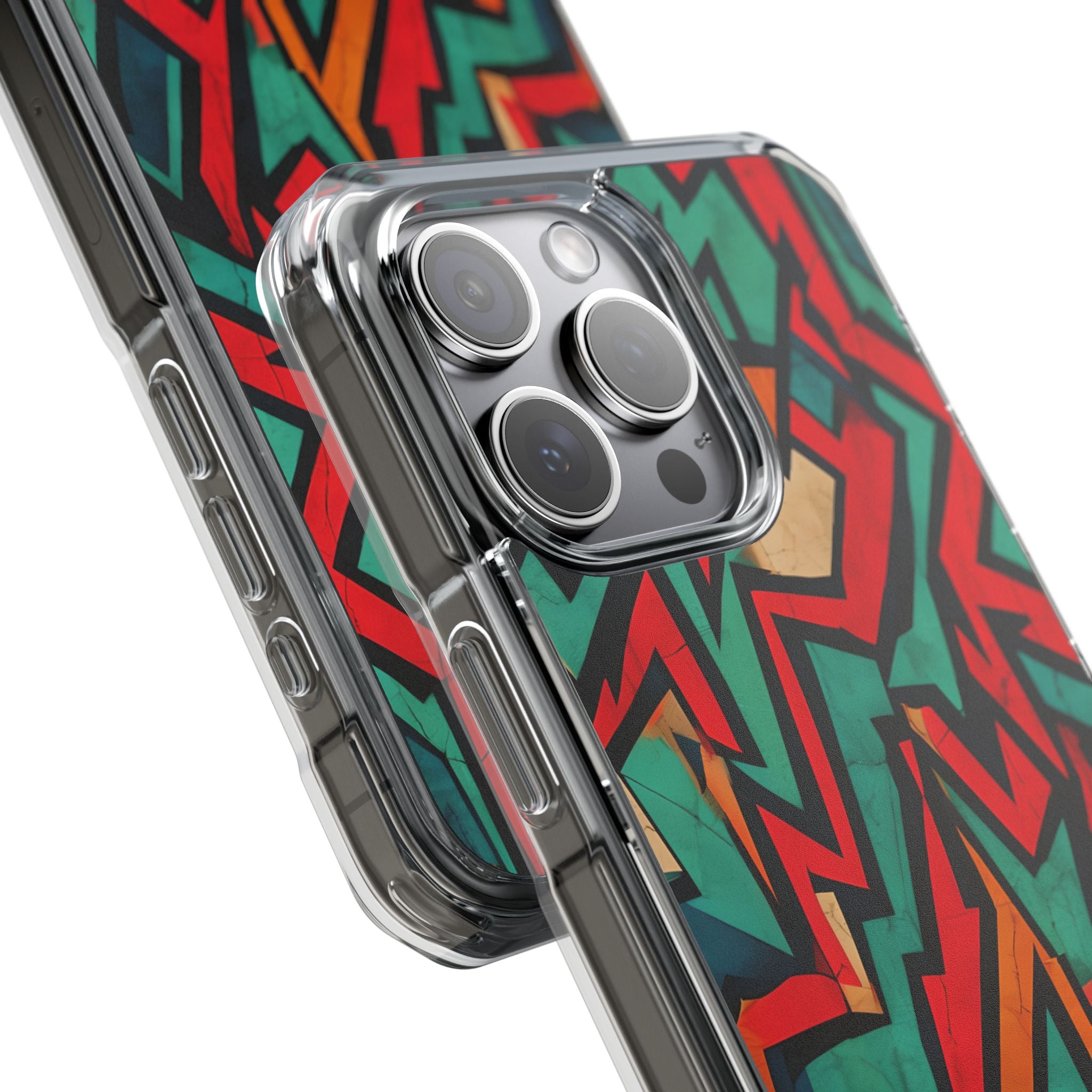 Jagged Teal Static · Impact Phone Case for iPhone · Magsafe