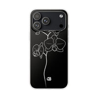 Black Lite Phone Case for iPhone - Noir Alabaster Orchid