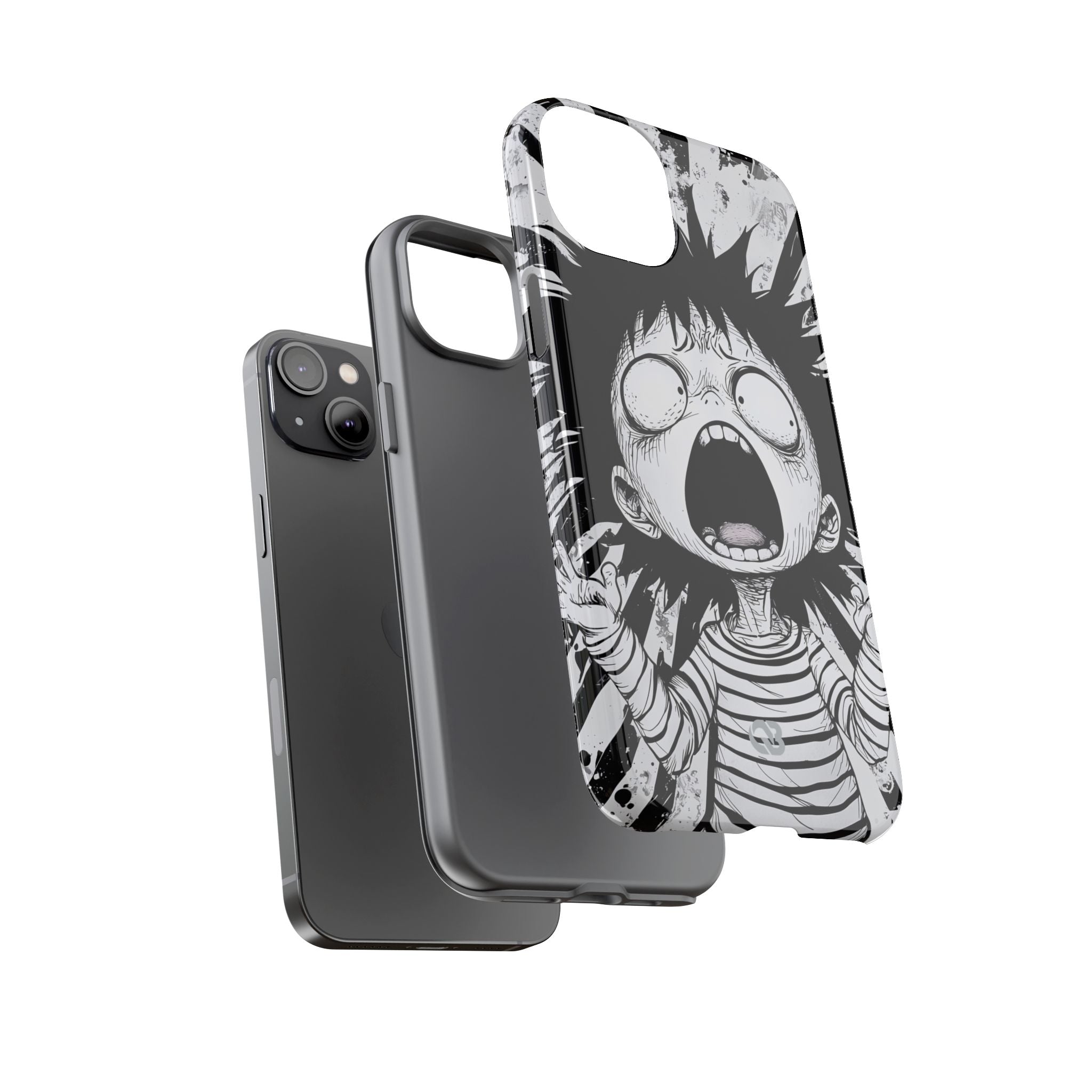 Chaotic Monochrome Scream · Tough Fundas para teléfono para iPhone