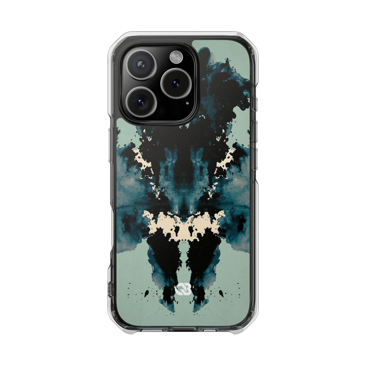 Rorschach Ink Void · Clear Impact Magnetic Phone Case for iPhone · Black