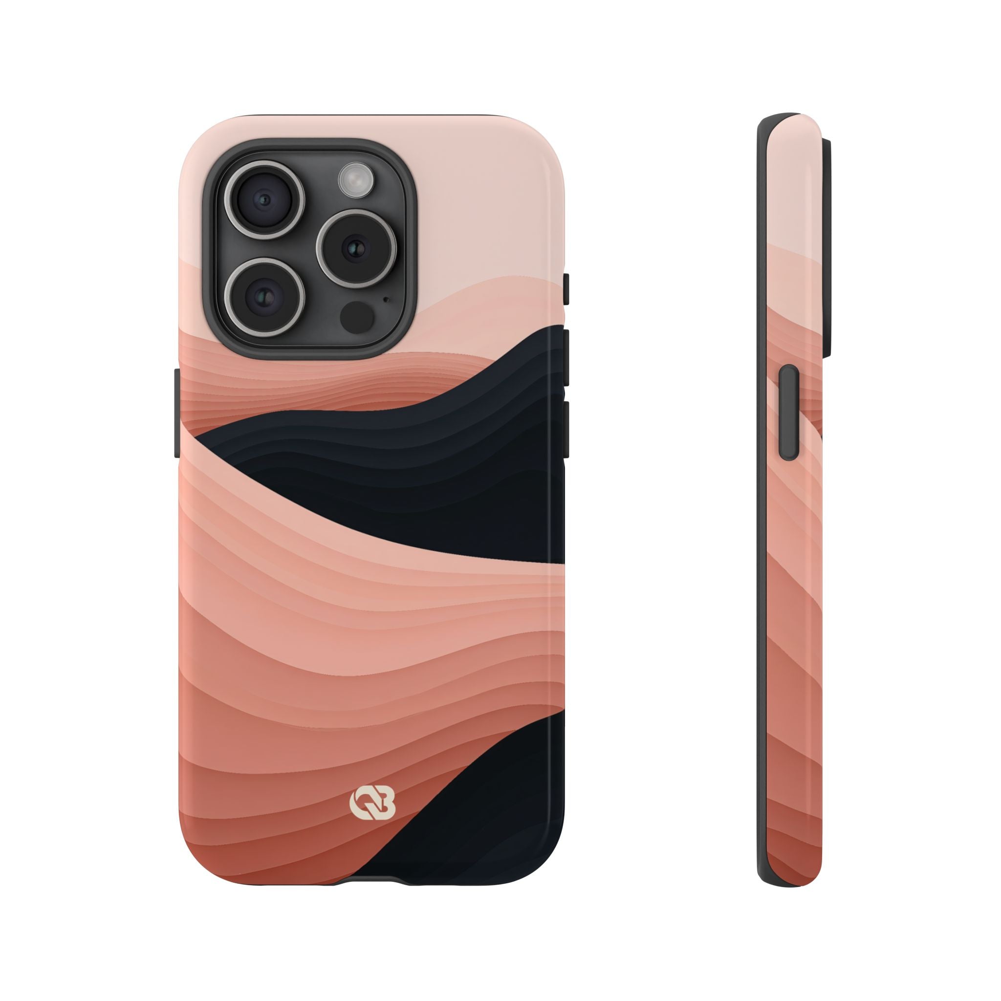 Pink Tough Phone Case for iPhone - Dune Shadow Layers